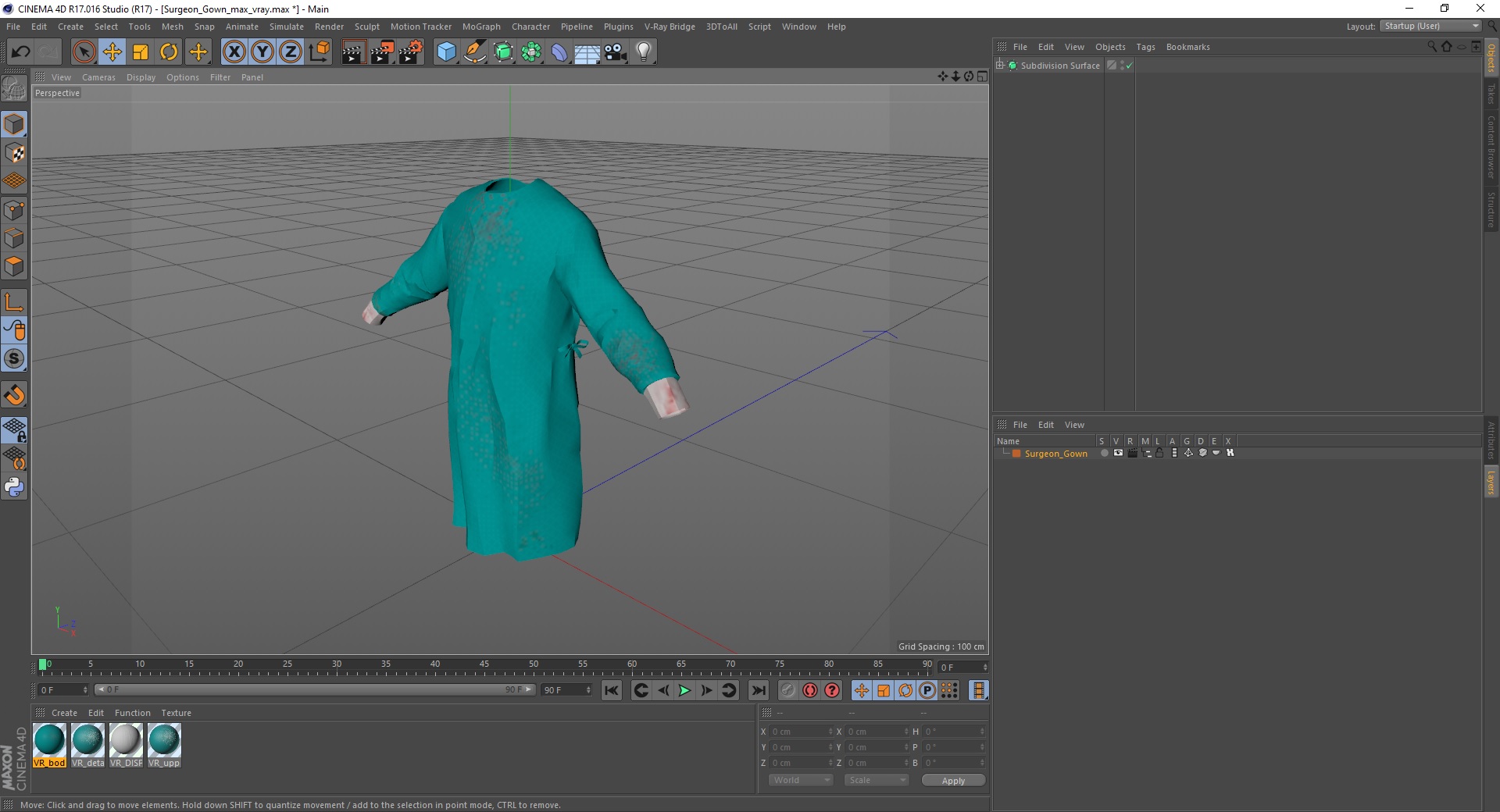 Surgeon Gown 3D