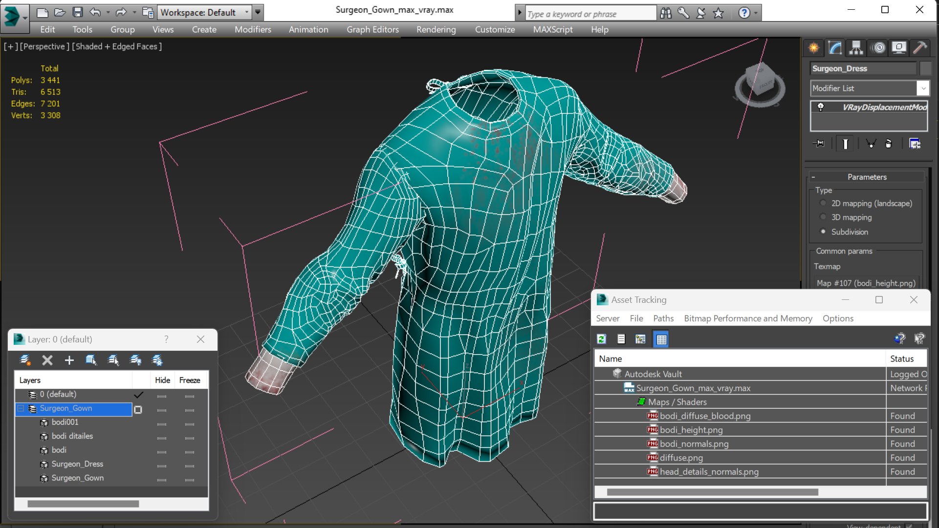 Surgeon Gown 3D