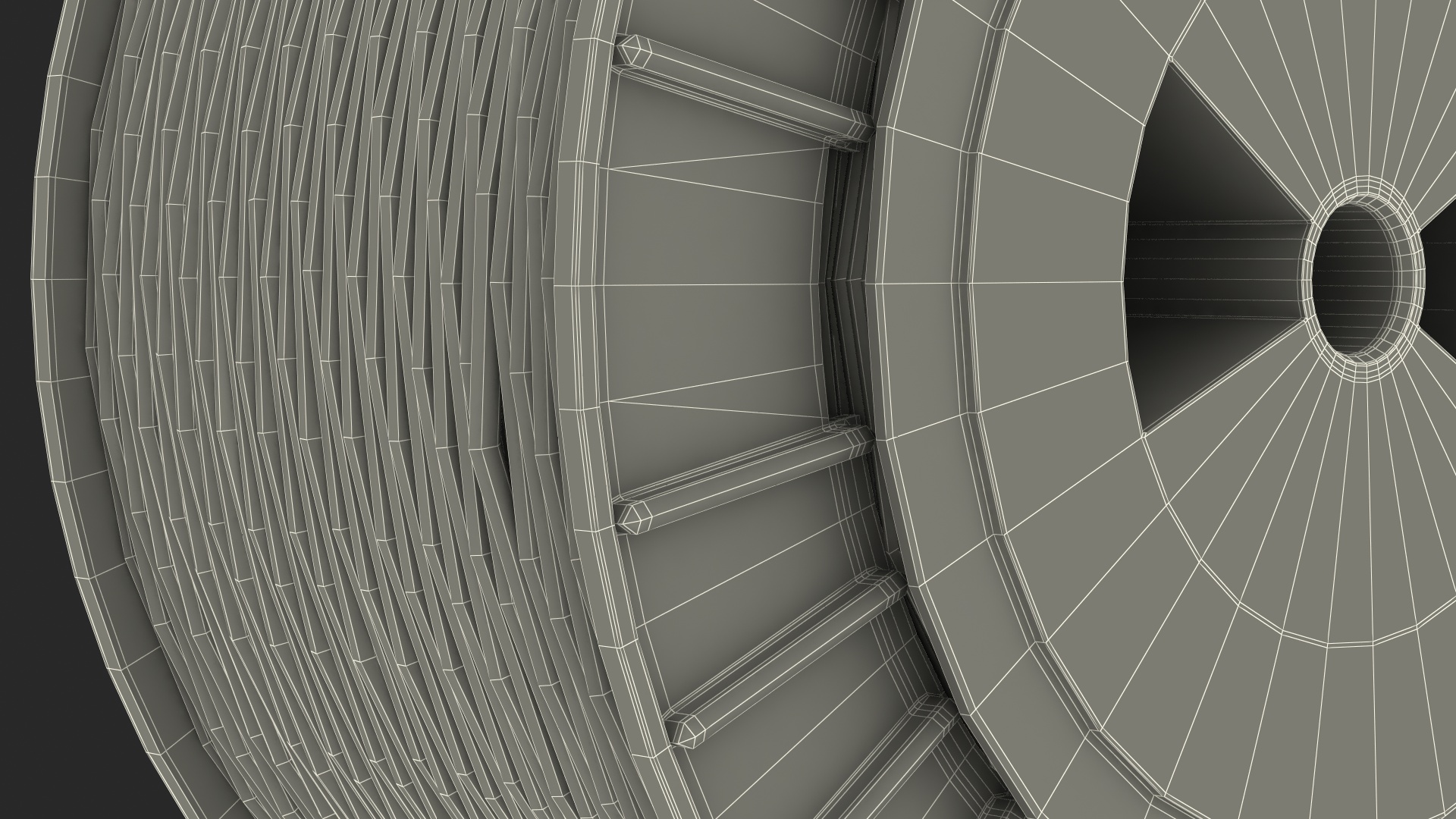 3D Fiber Optic Reel Orange model