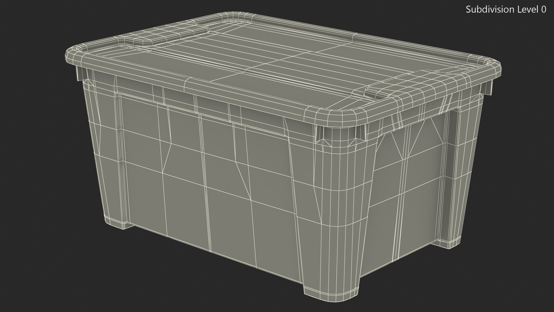 3D Transparent Plastic Container with Lid model