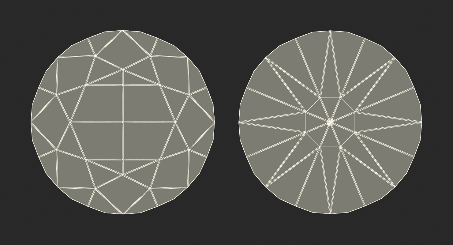 Round Cut Diamond 3D