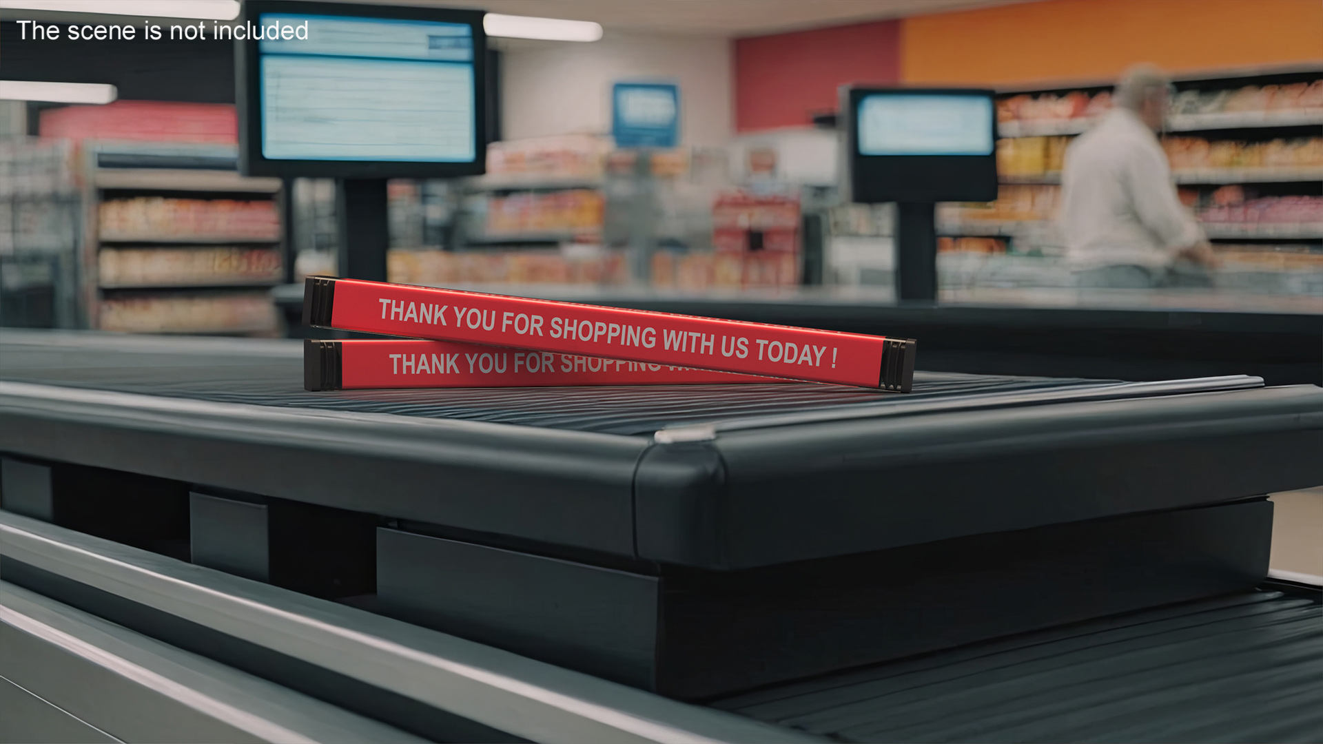 3D Checkout Lane Belt Divider