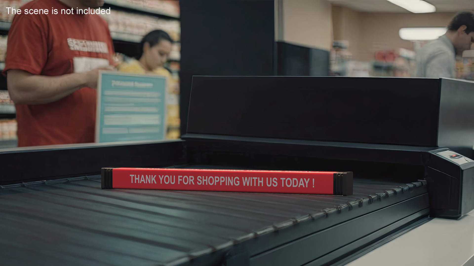 3D Checkout Lane Belt Divider