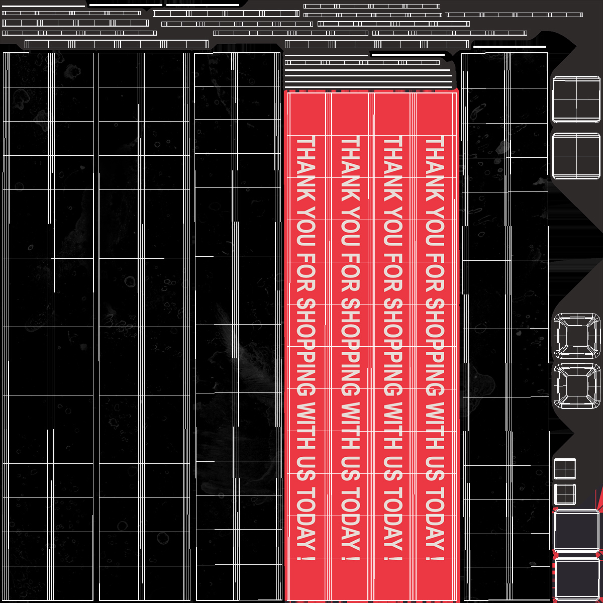 3D Checkout Lane Belt Divider