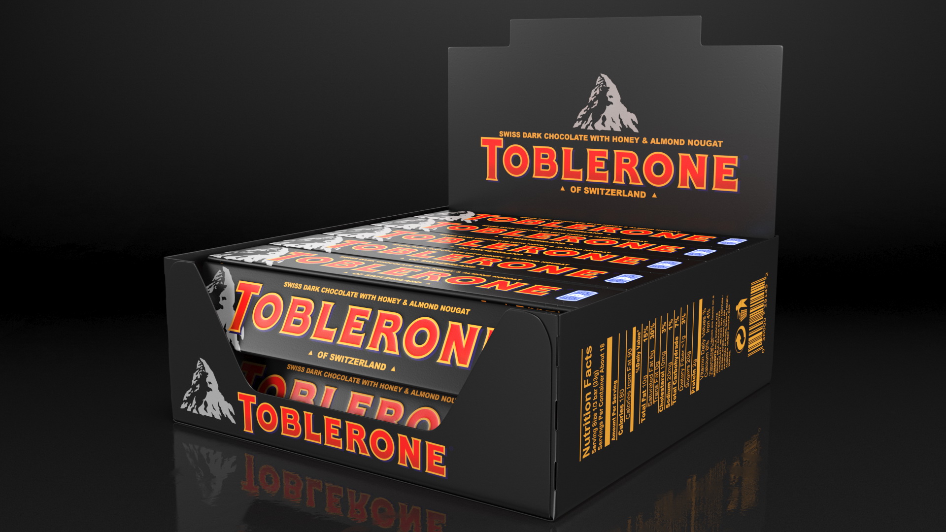 Toblerone Dark Chocolates Box 3D model