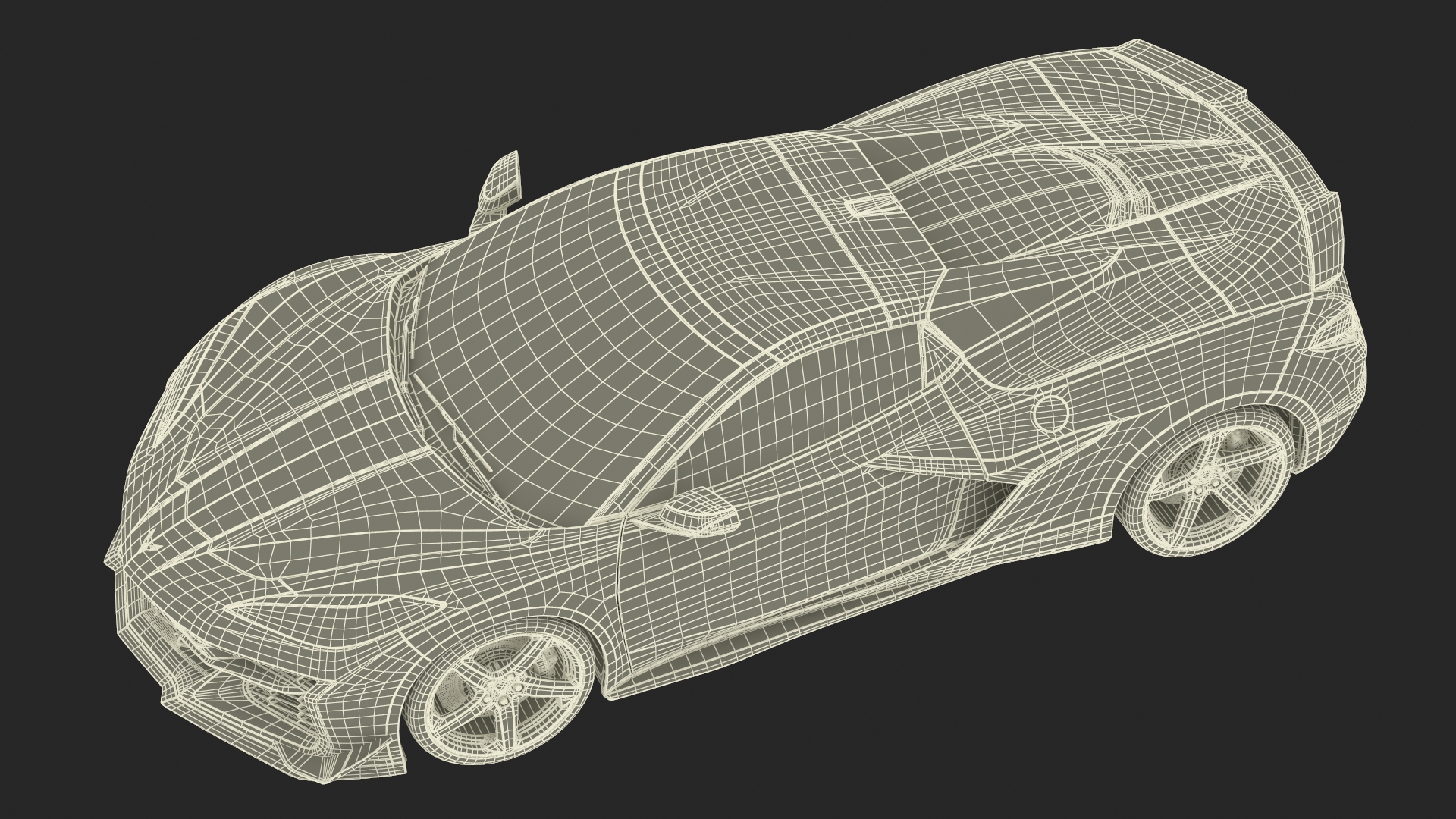 White Chevy Corvette Z06 2023 Cabriolet 3D model