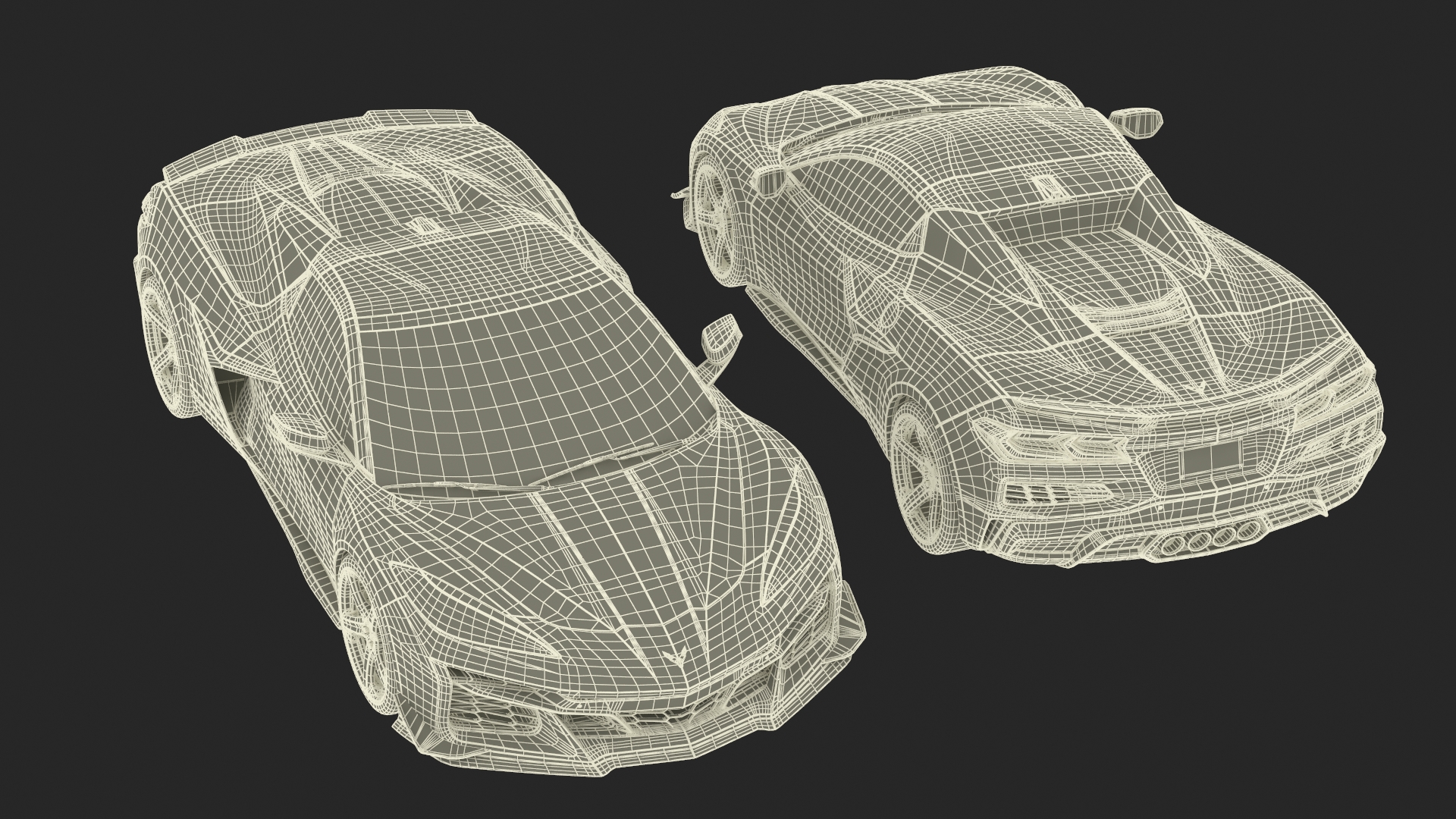 White Chevy Corvette Z06 2023 Cabriolet 3D model