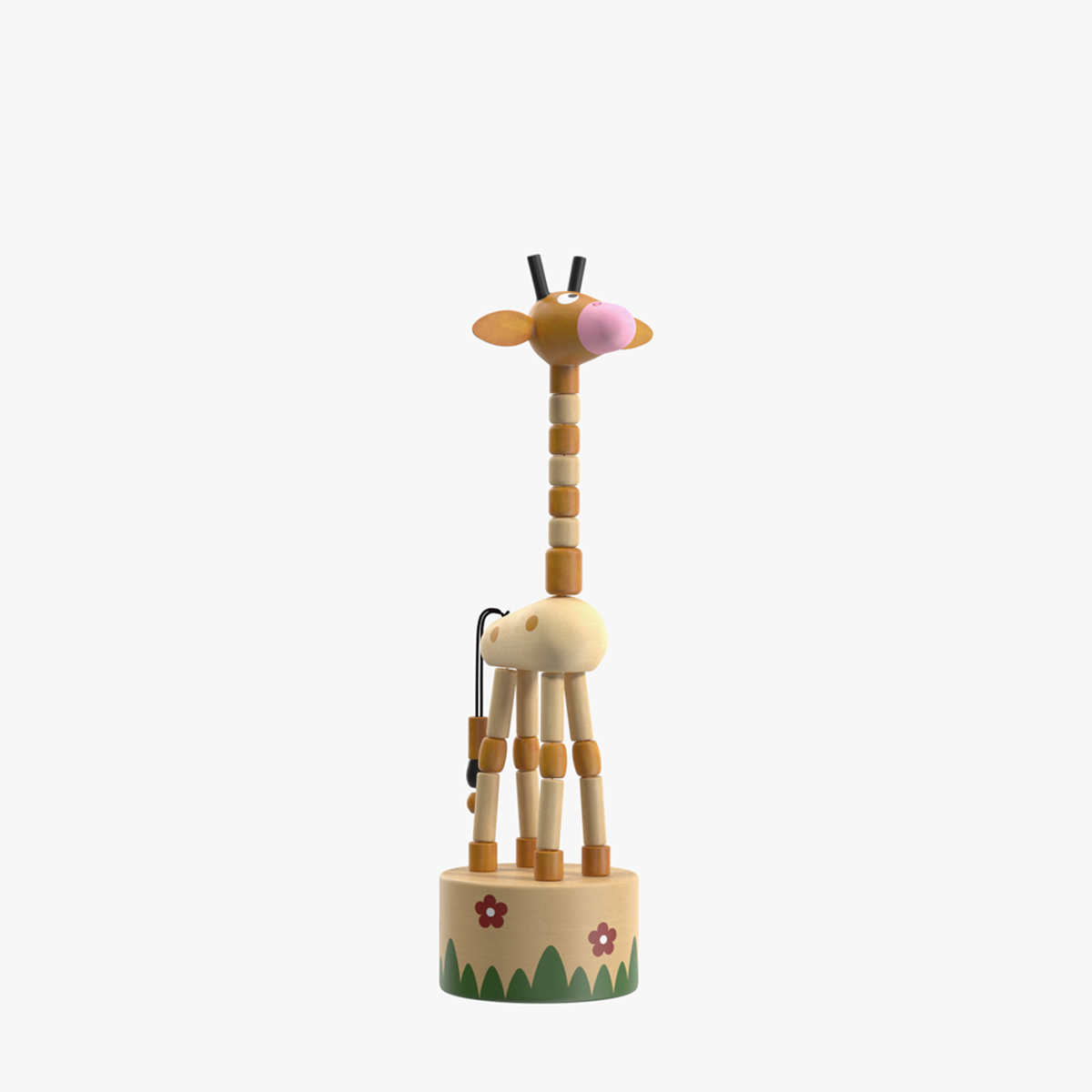 Giraffe Push Puppet Toy Rigged for Cinema 4D 3D model