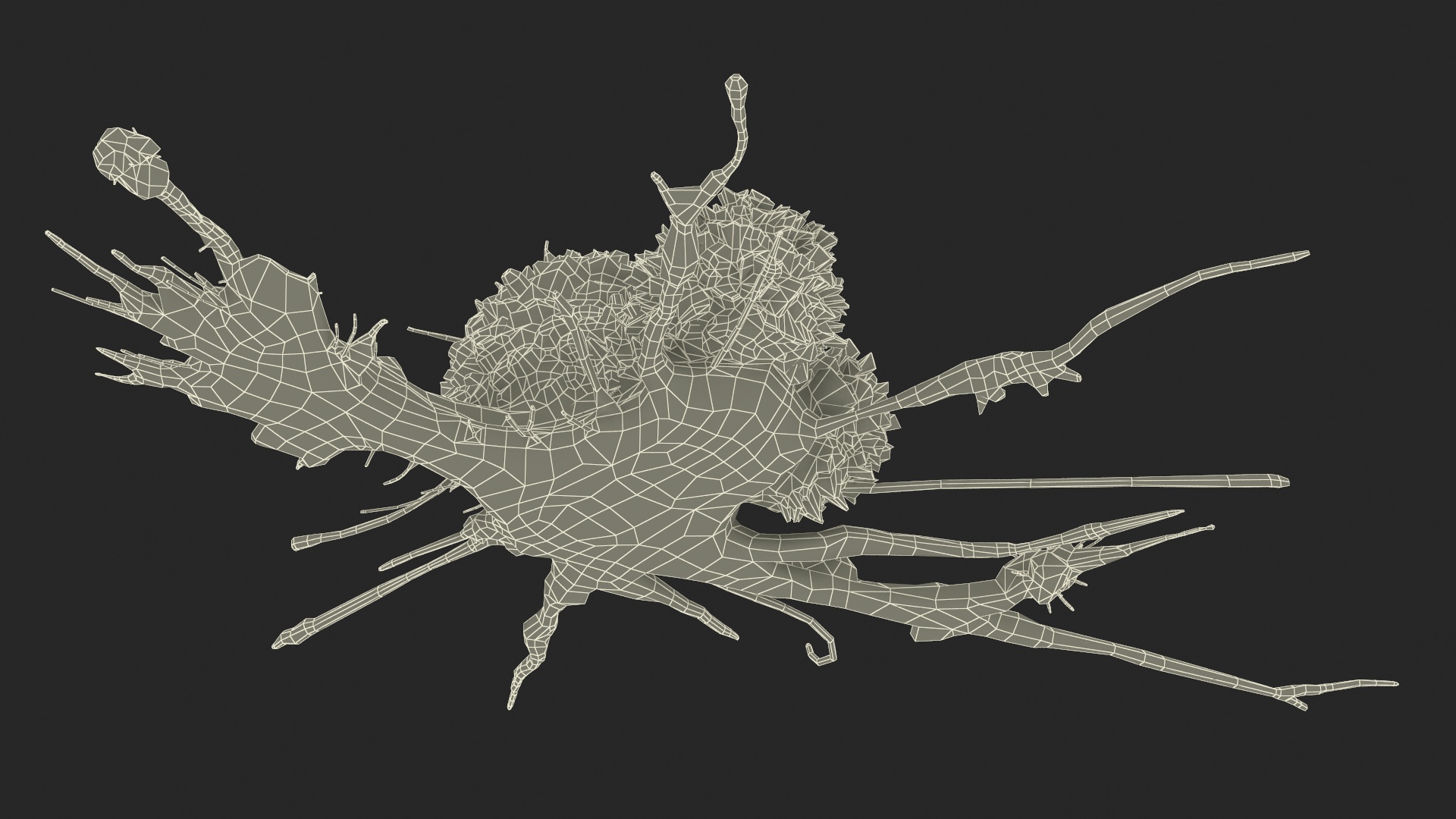 3D model Human Cancer Cell with 2 Lymphocyte