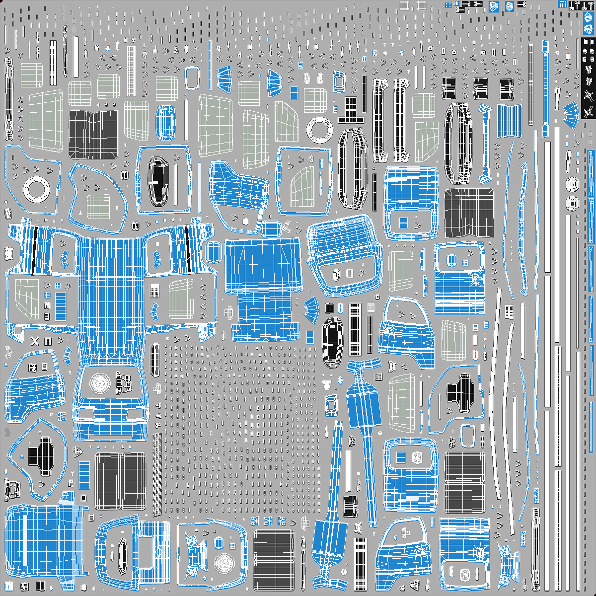 Generic Passenger Minivan Rigged 3D