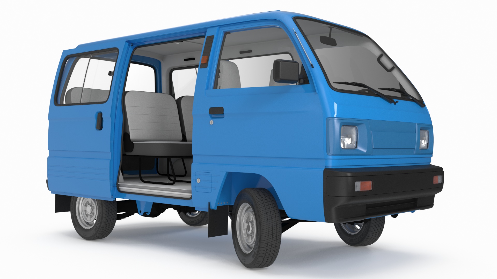 Generic Passenger Minivan Rigged 3D