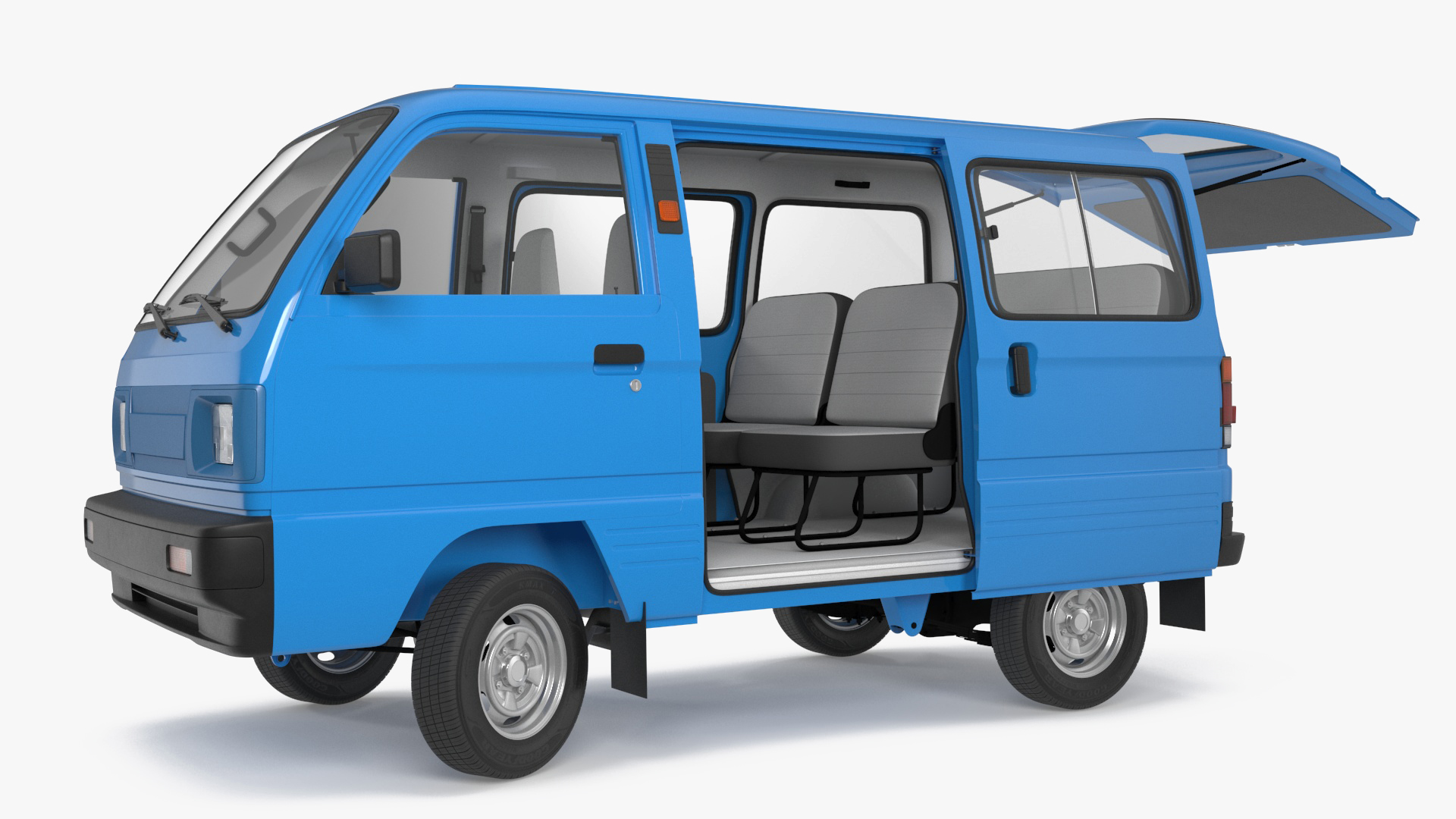 Generic Passenger Minivan Rigged 3D