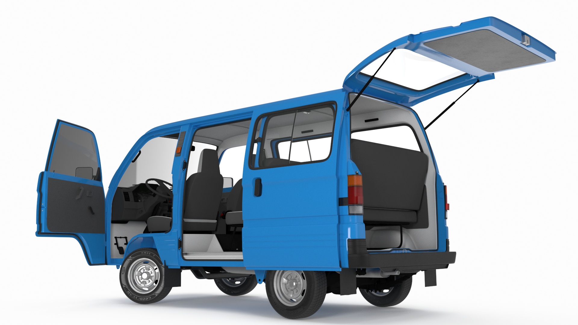 Generic Passenger Minivan Rigged 3D