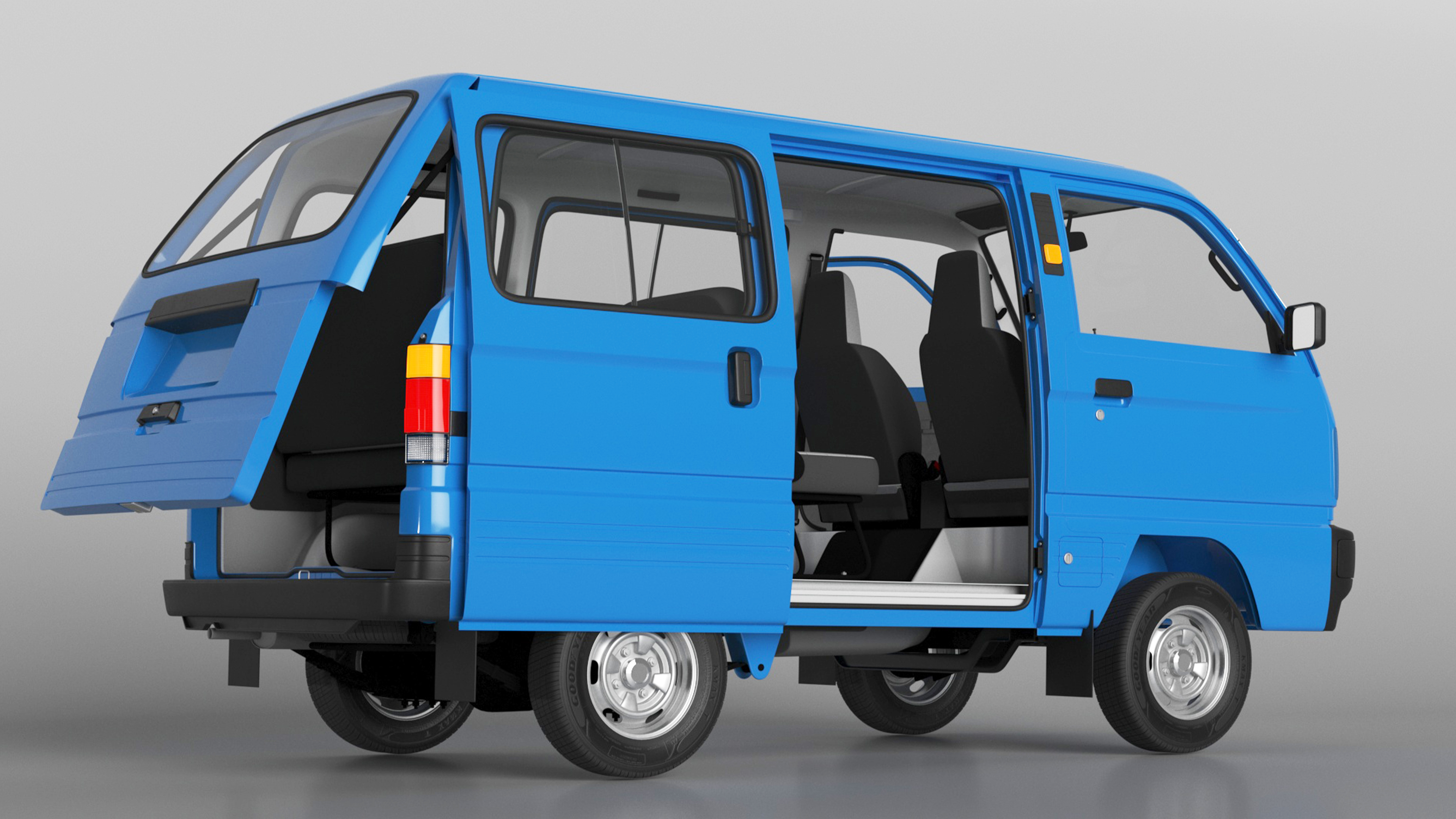 Generic Passenger Minivan Rigged 3D