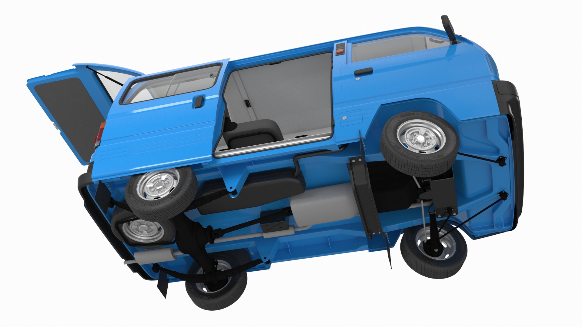 Generic Passenger Minivan Rigged 3D