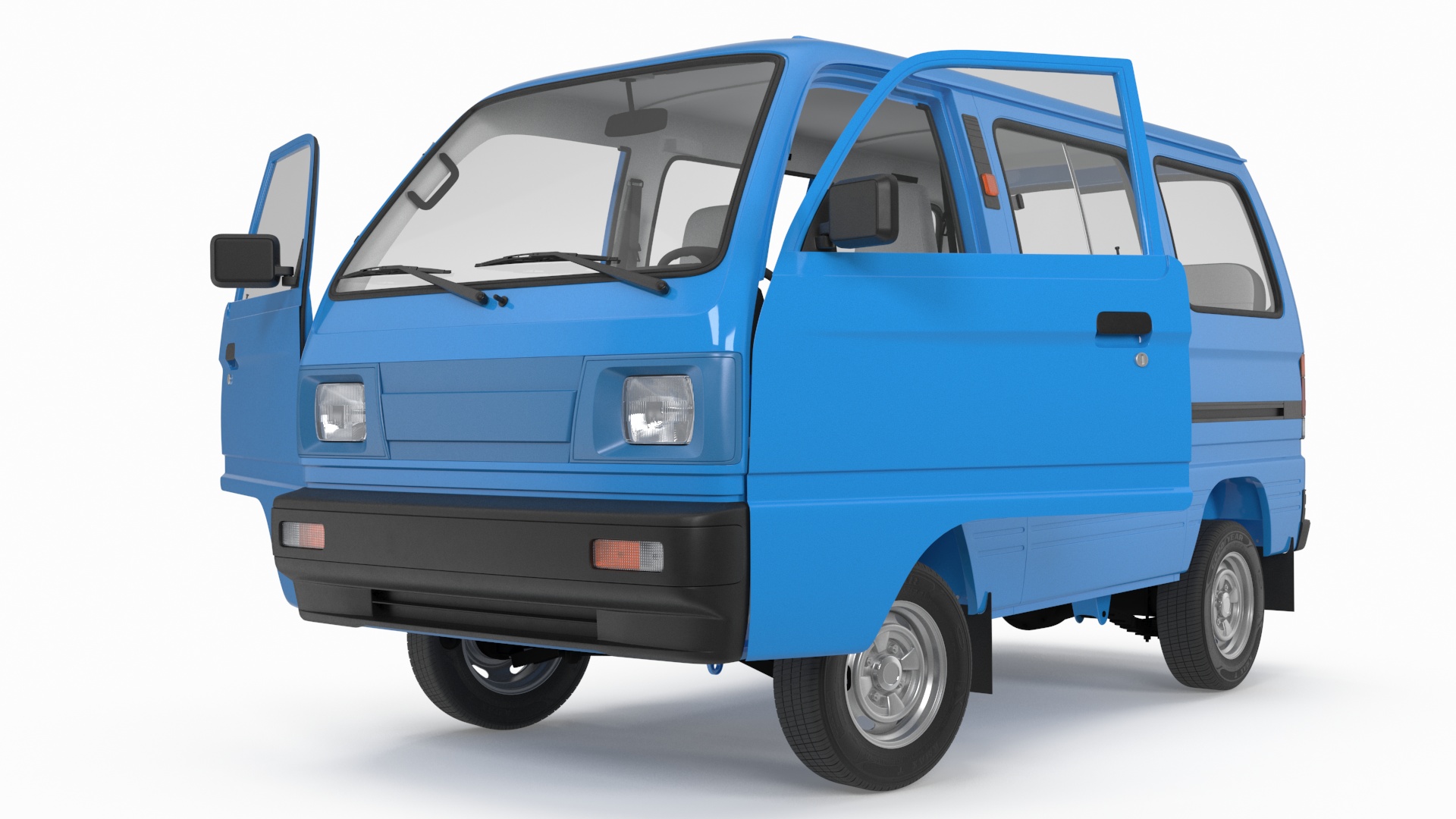 Generic Passenger Minivan Rigged 3D