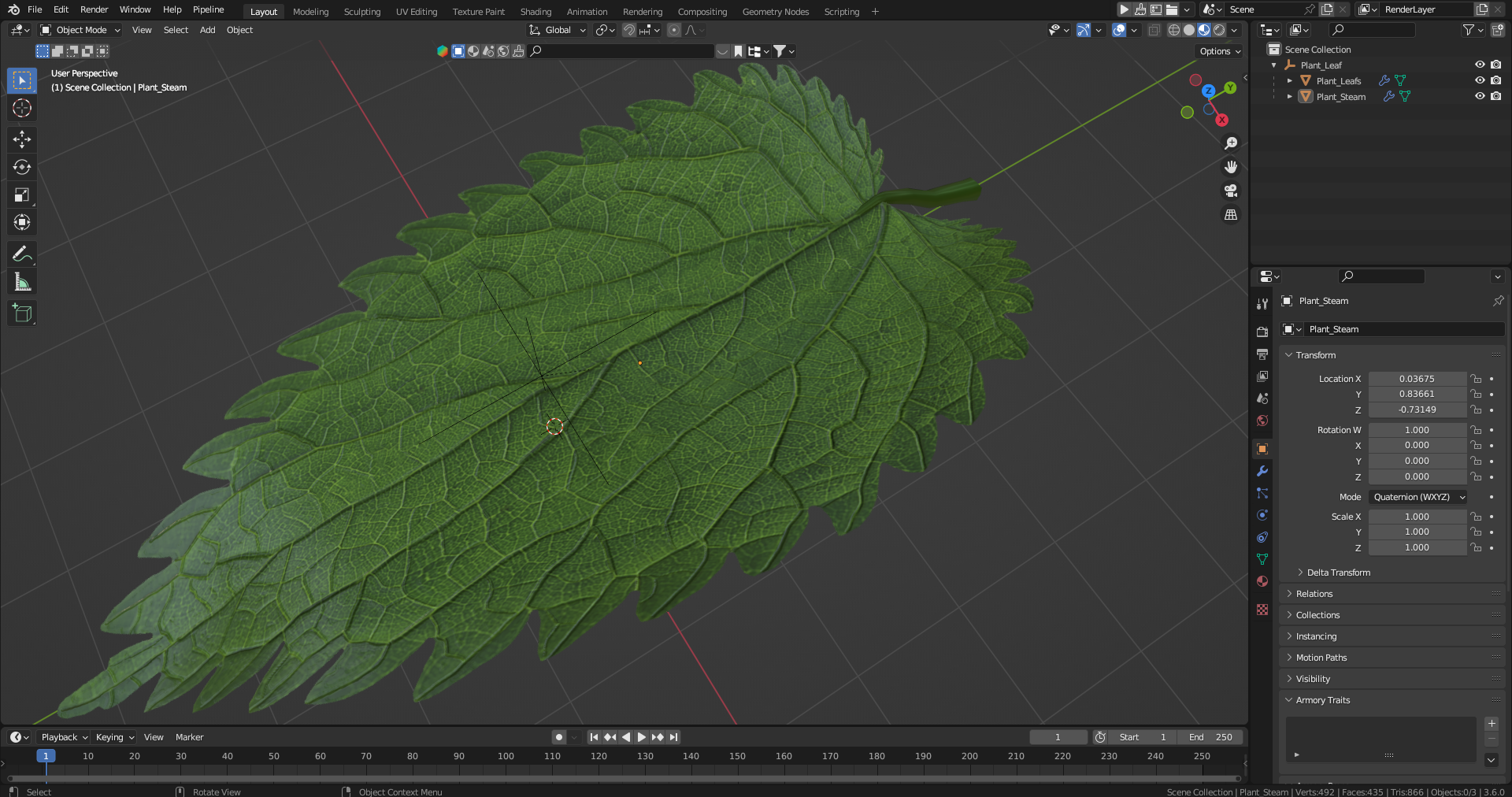 3D model Plant Leaf