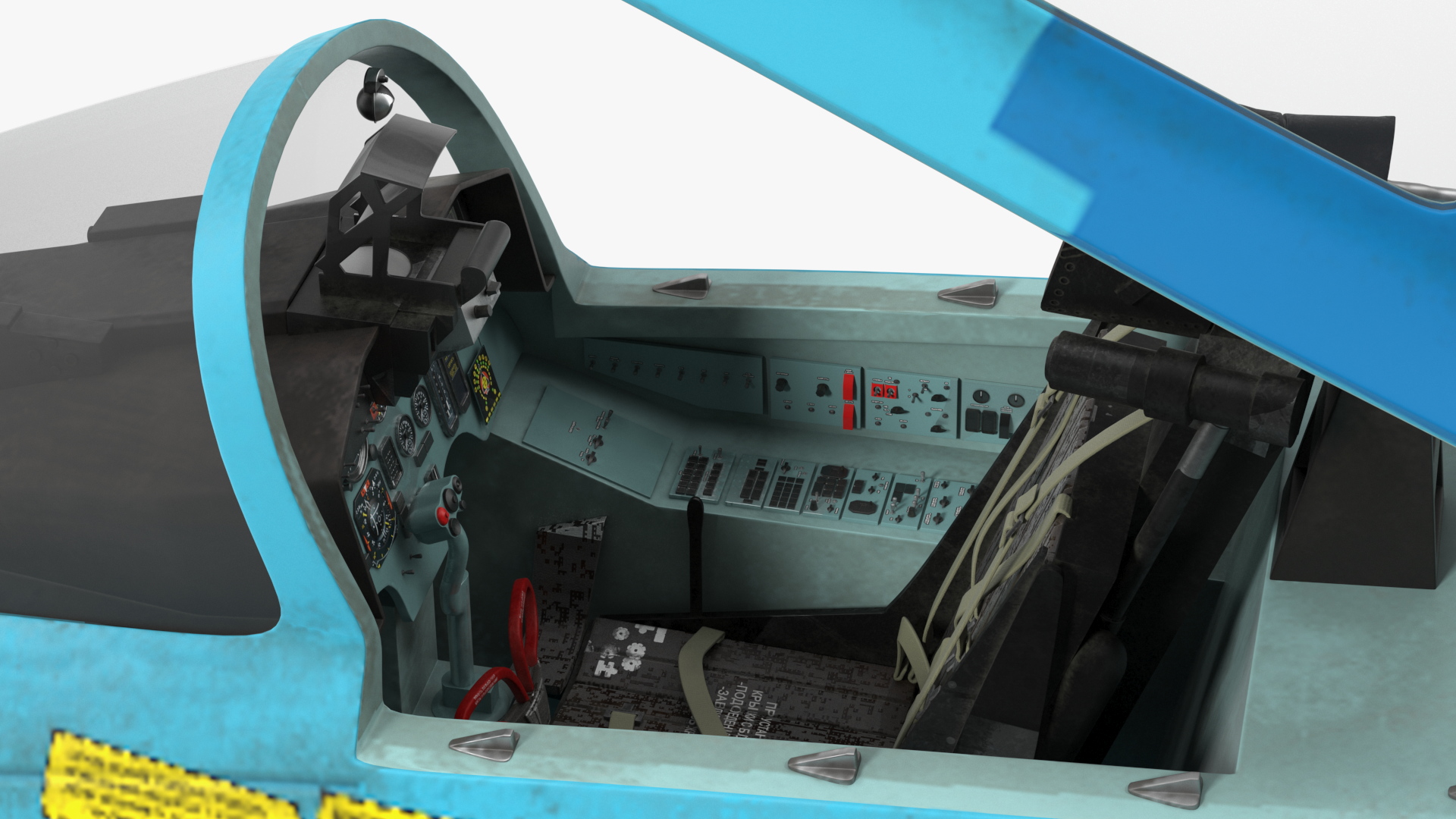Su-27 Sukhoi Ukrainian Air Force Jet Old Rigged 3D