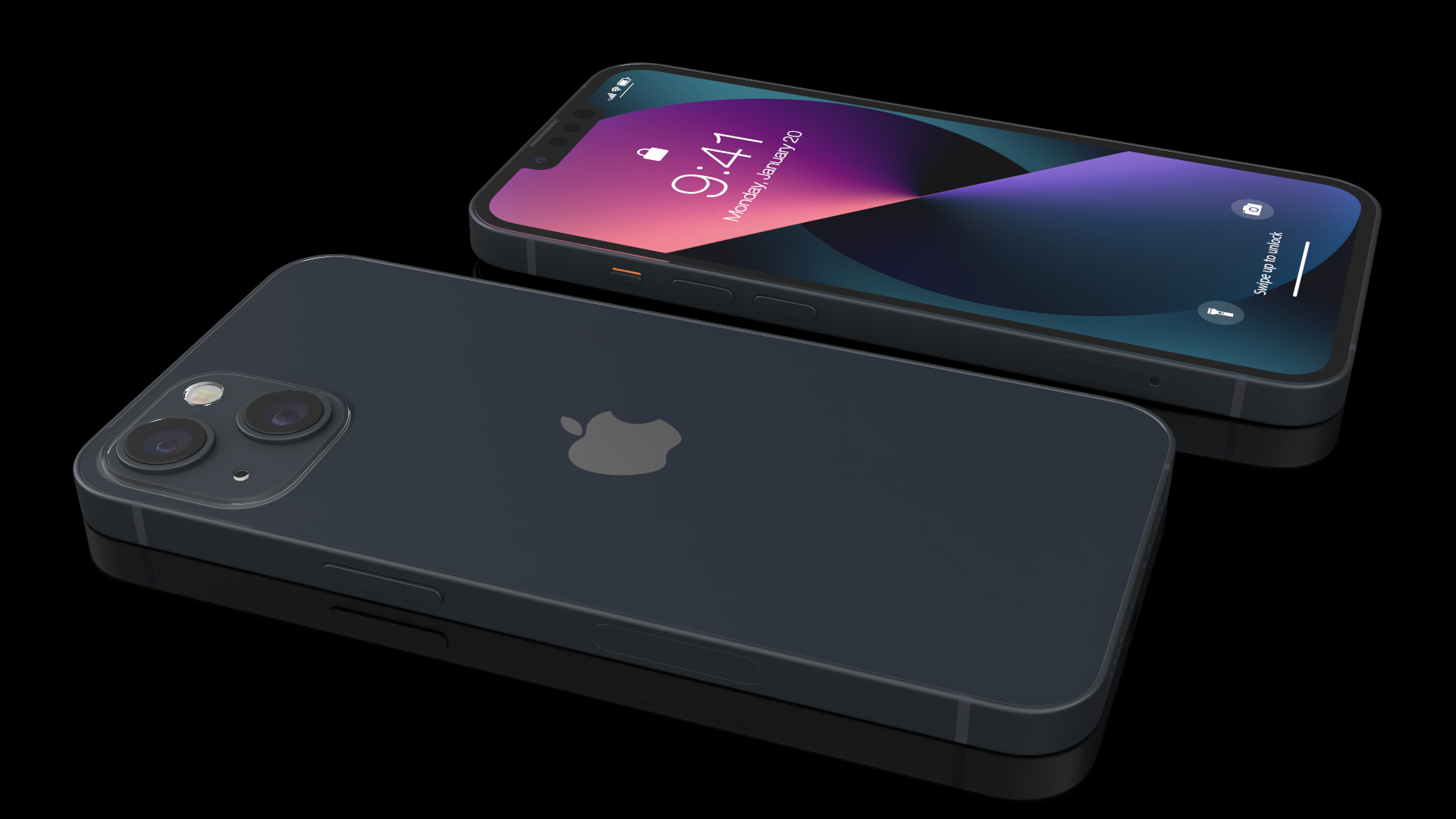 Midnight Apple iPhone 13 3D model