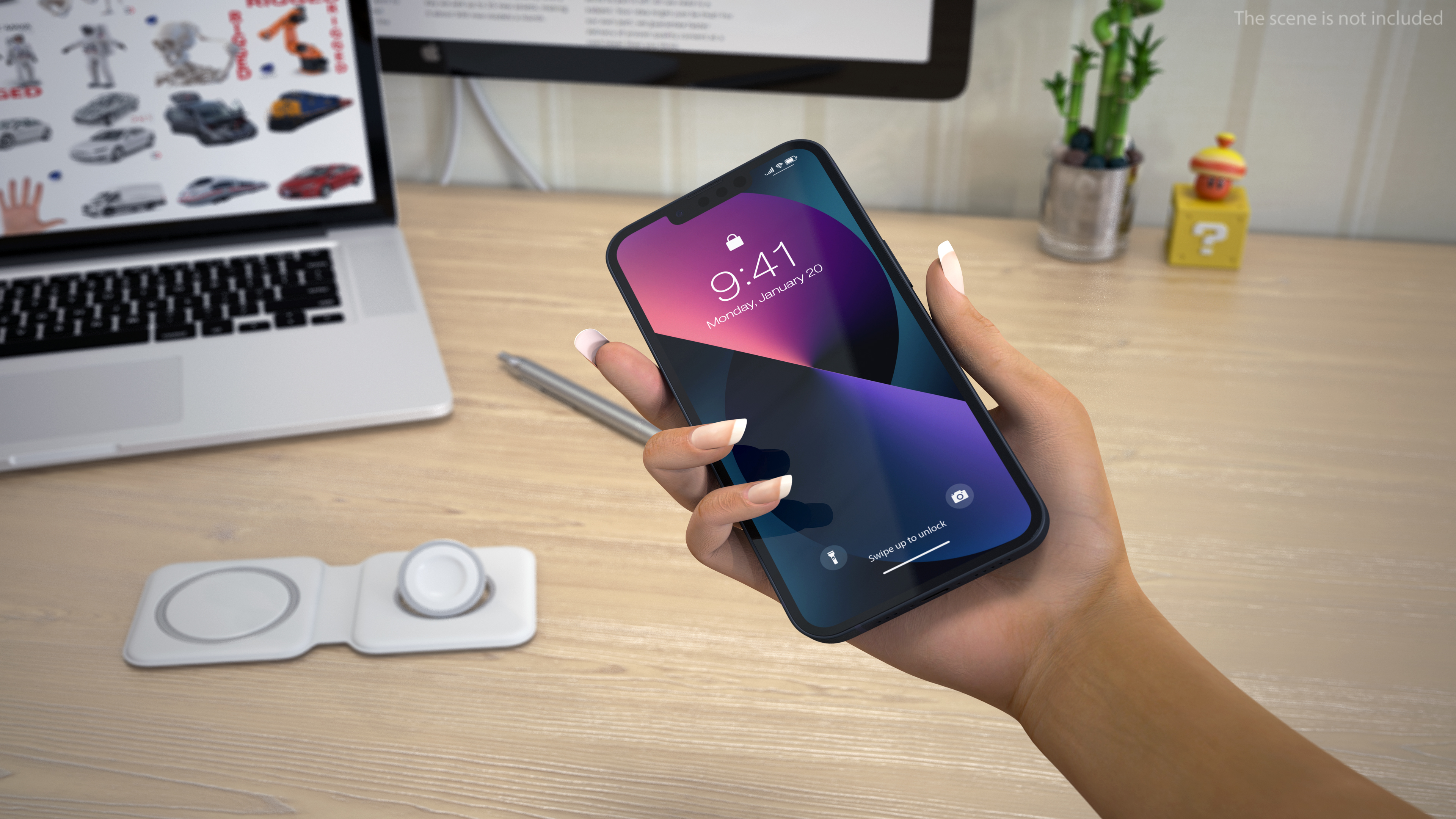 Midnight Apple iPhone 13 3D model