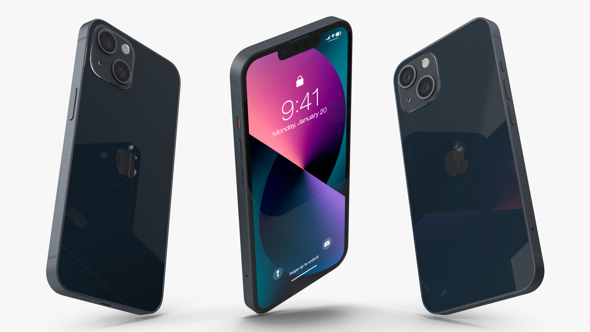 Midnight Apple iPhone 13 3D model