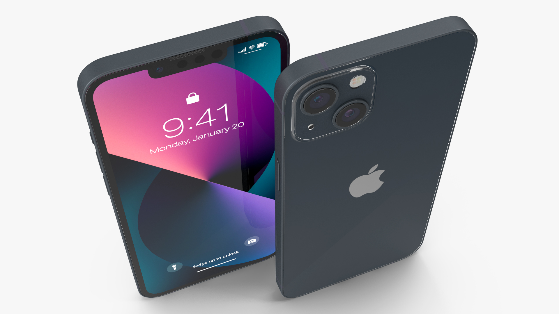 Midnight Apple iPhone 13 3D model