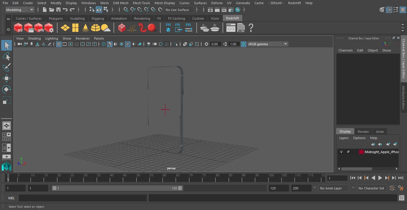 Midnight Apple iPhone 13 3D model