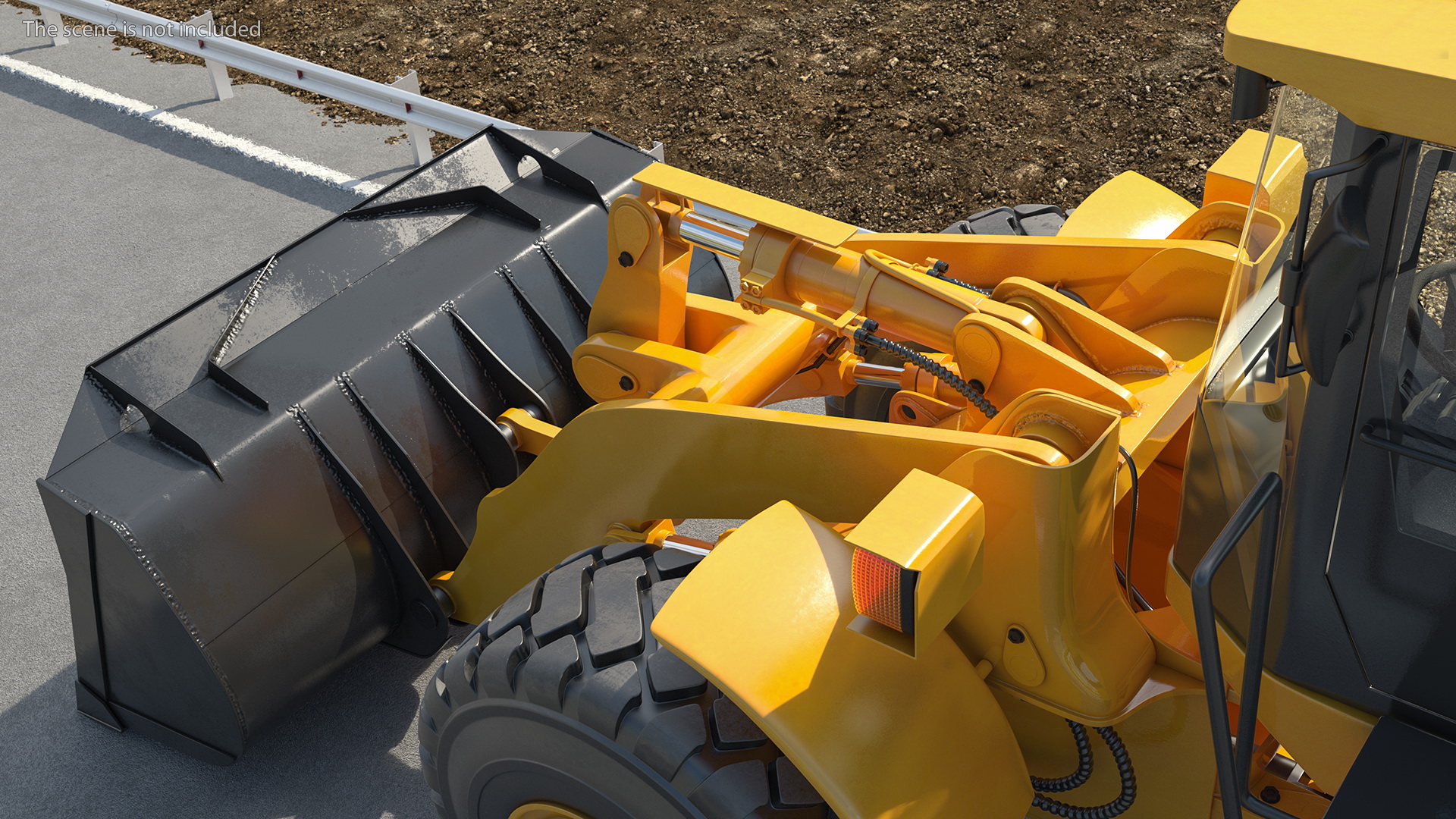 Hyundai HL730 Front End Loader Rigged 3D