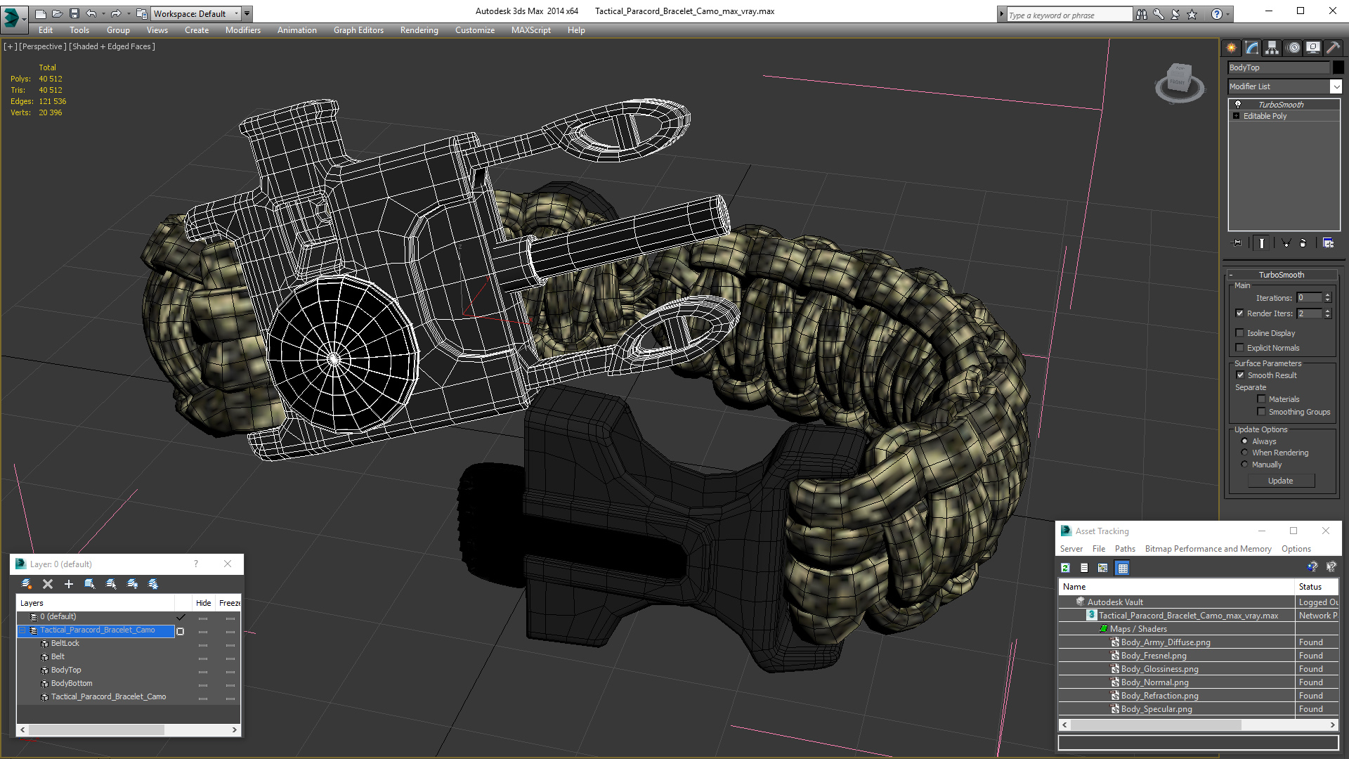 3D Tactical Paracord Bracelet Camo