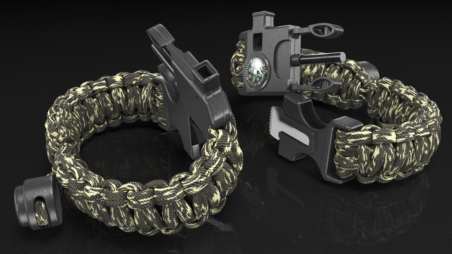 3D Tactical Paracord Bracelet Camo