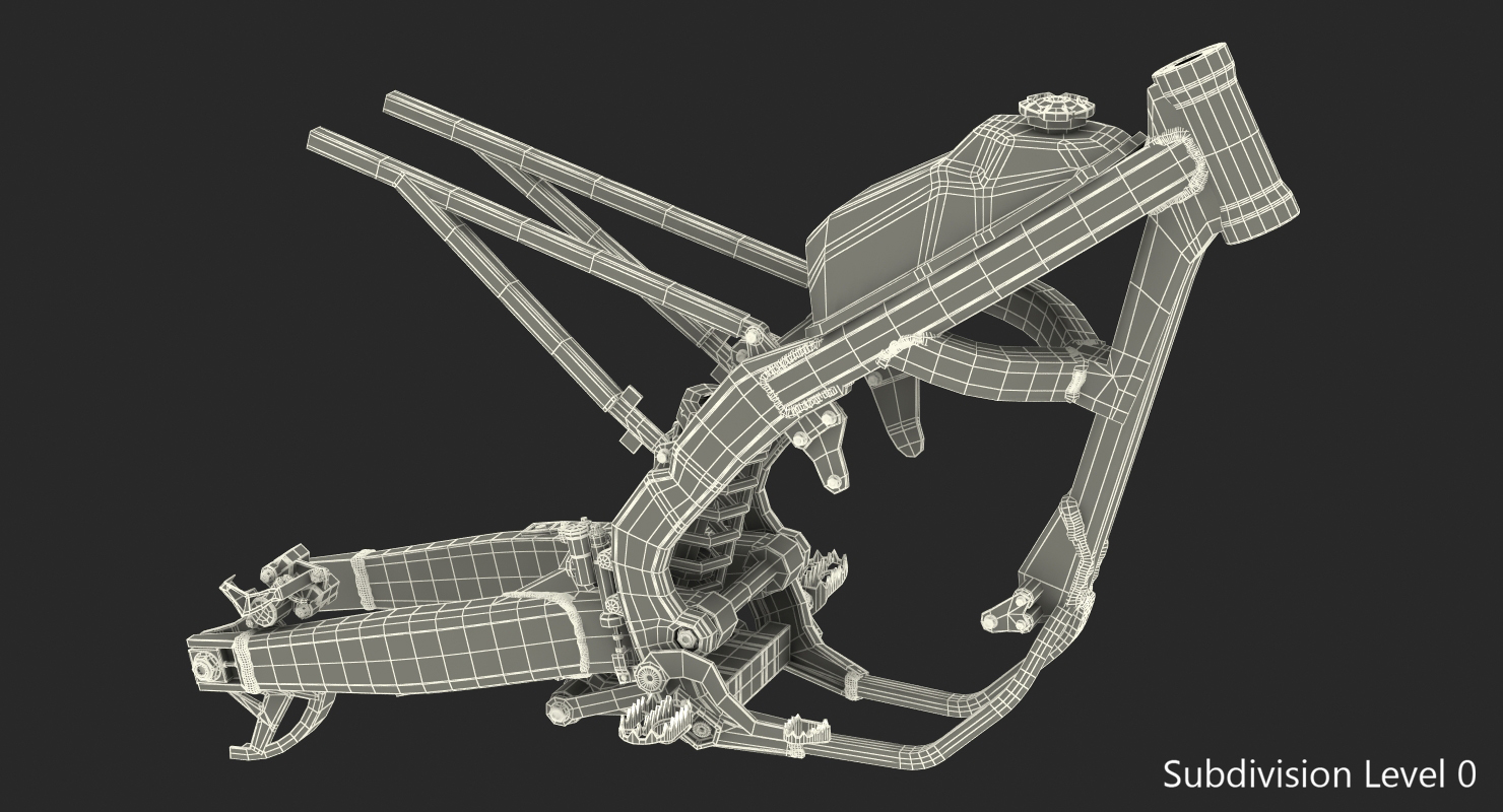 3D Motocross Motorcycle Frame