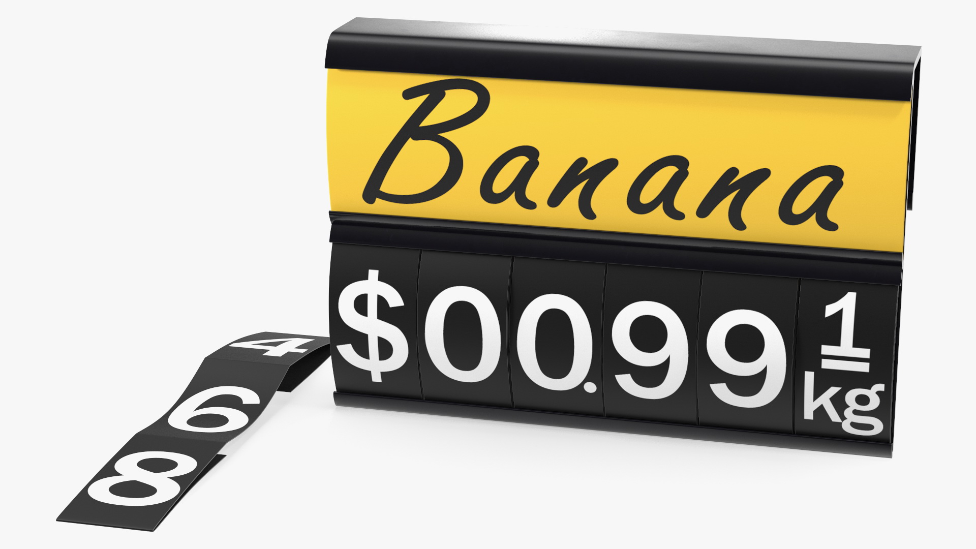 3D model Black Plastic Price Tag with Erasable Display