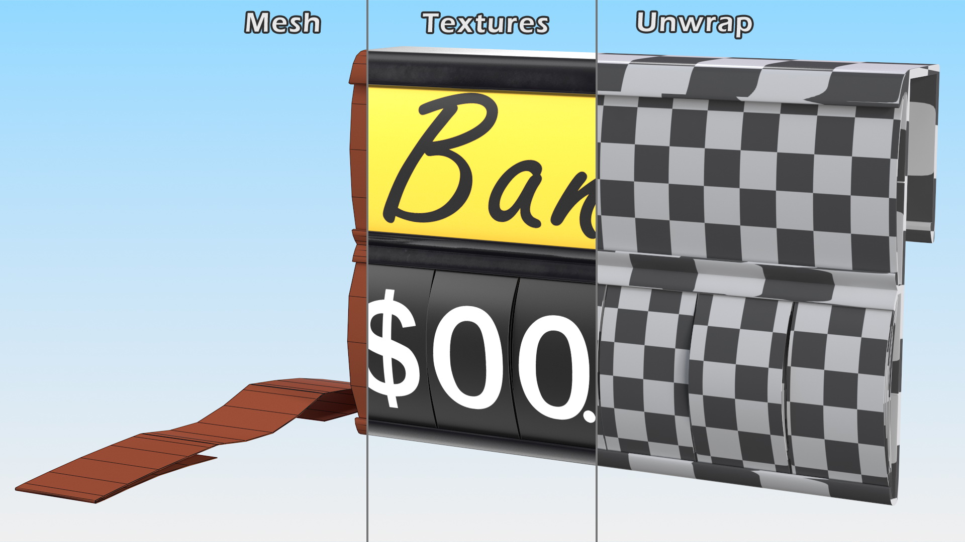 3D model Black Plastic Price Tag with Erasable Display