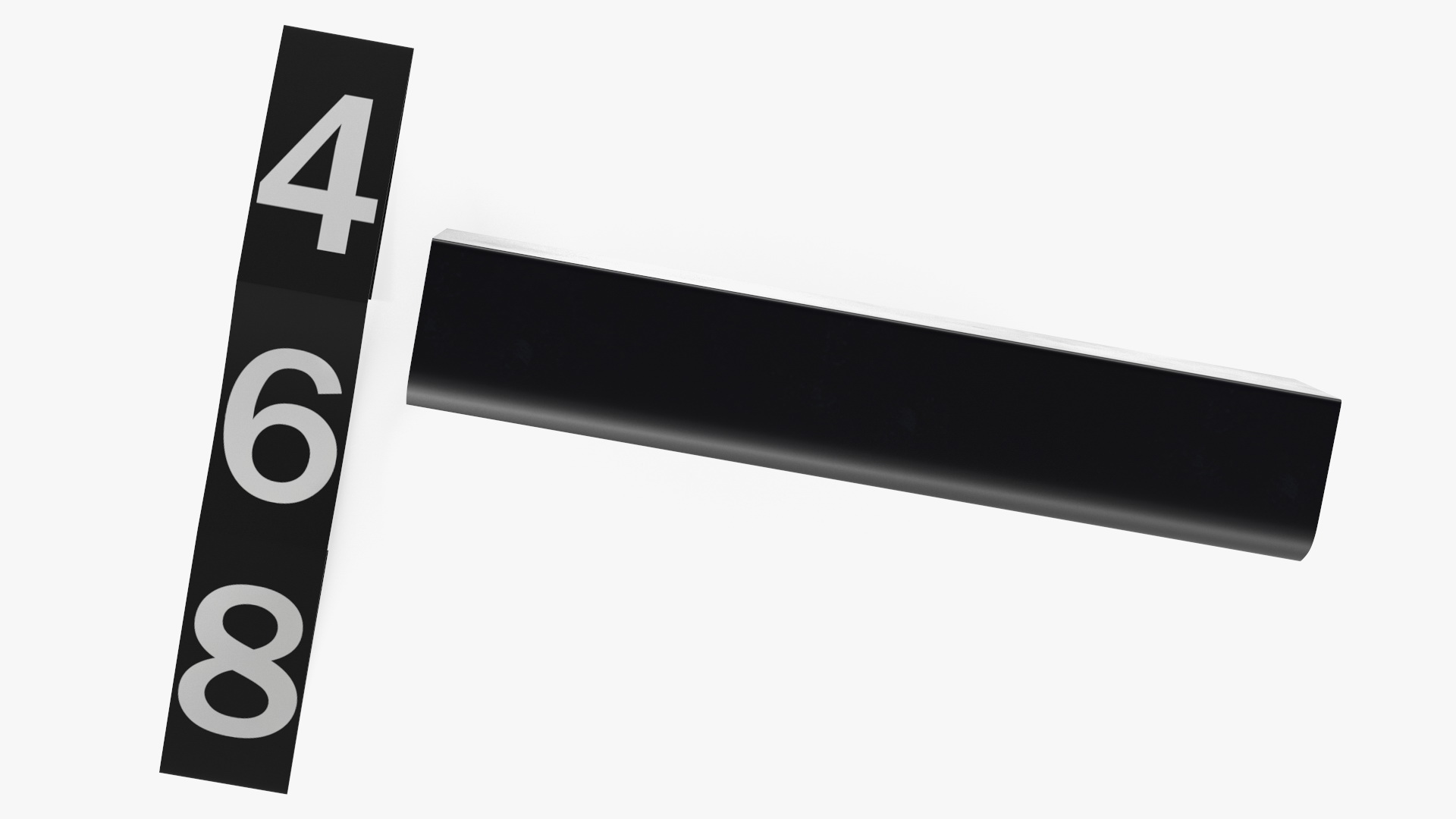 3D model Black Plastic Price Tag with Erasable Display