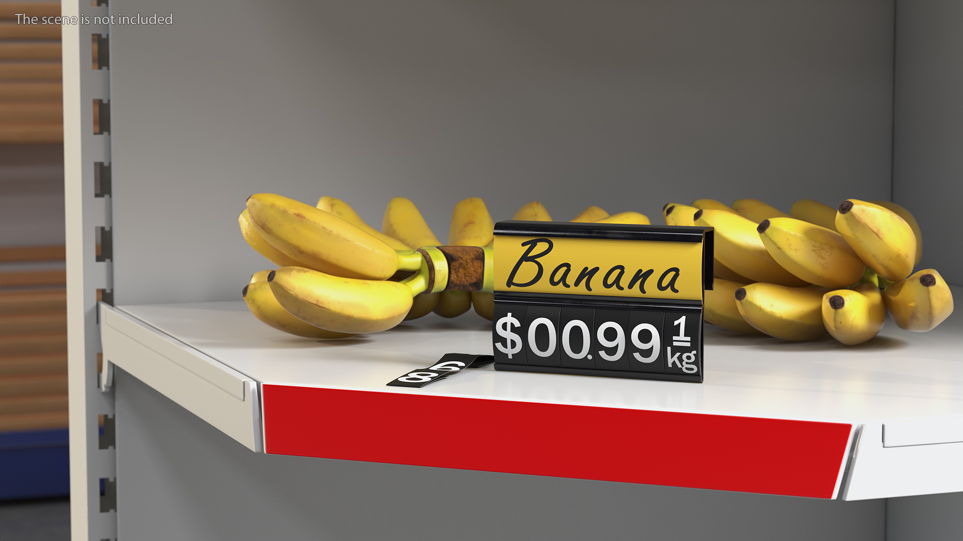 3D model Black Plastic Price Tag with Erasable Display