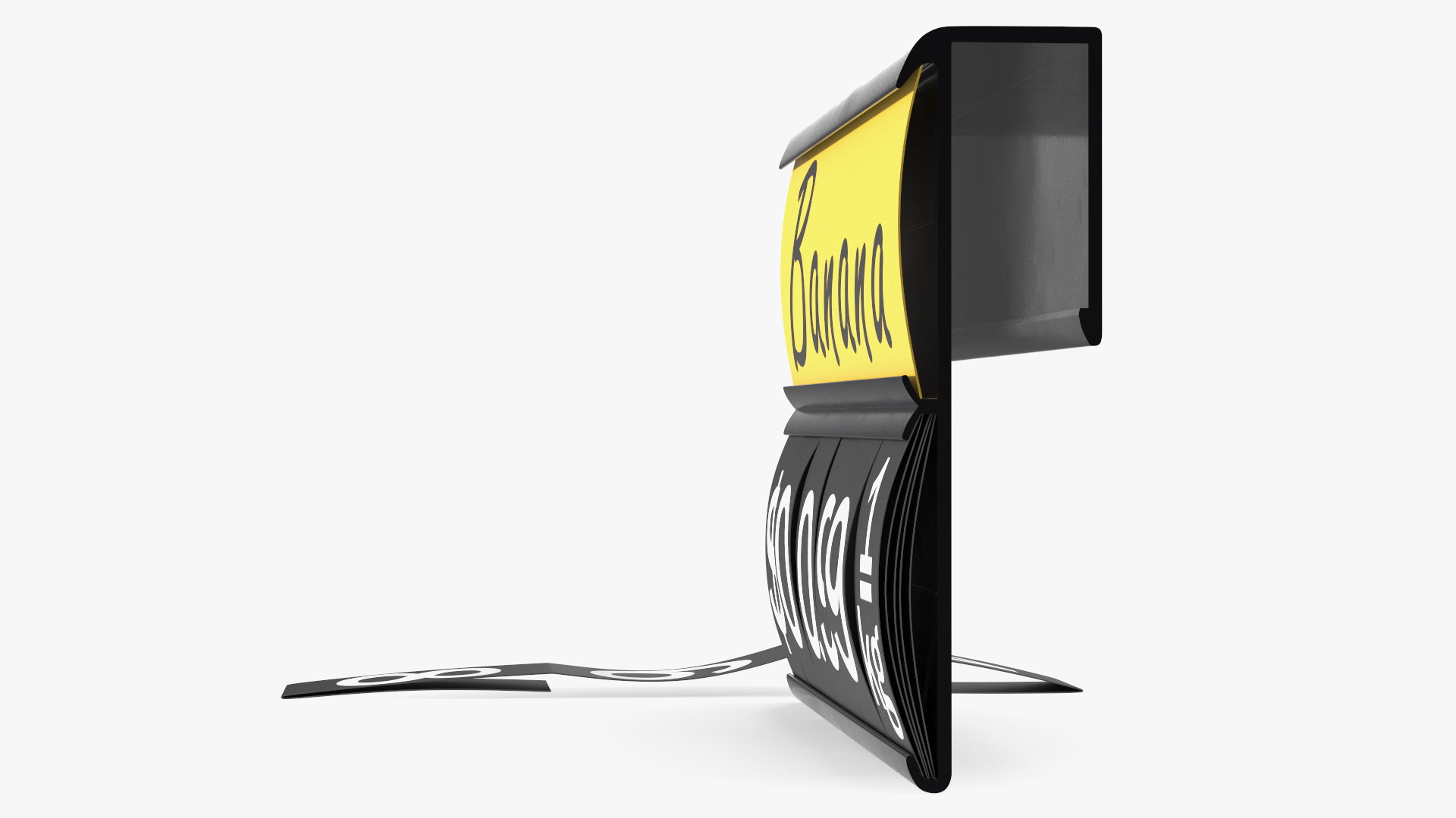 3D model Black Plastic Price Tag with Erasable Display
