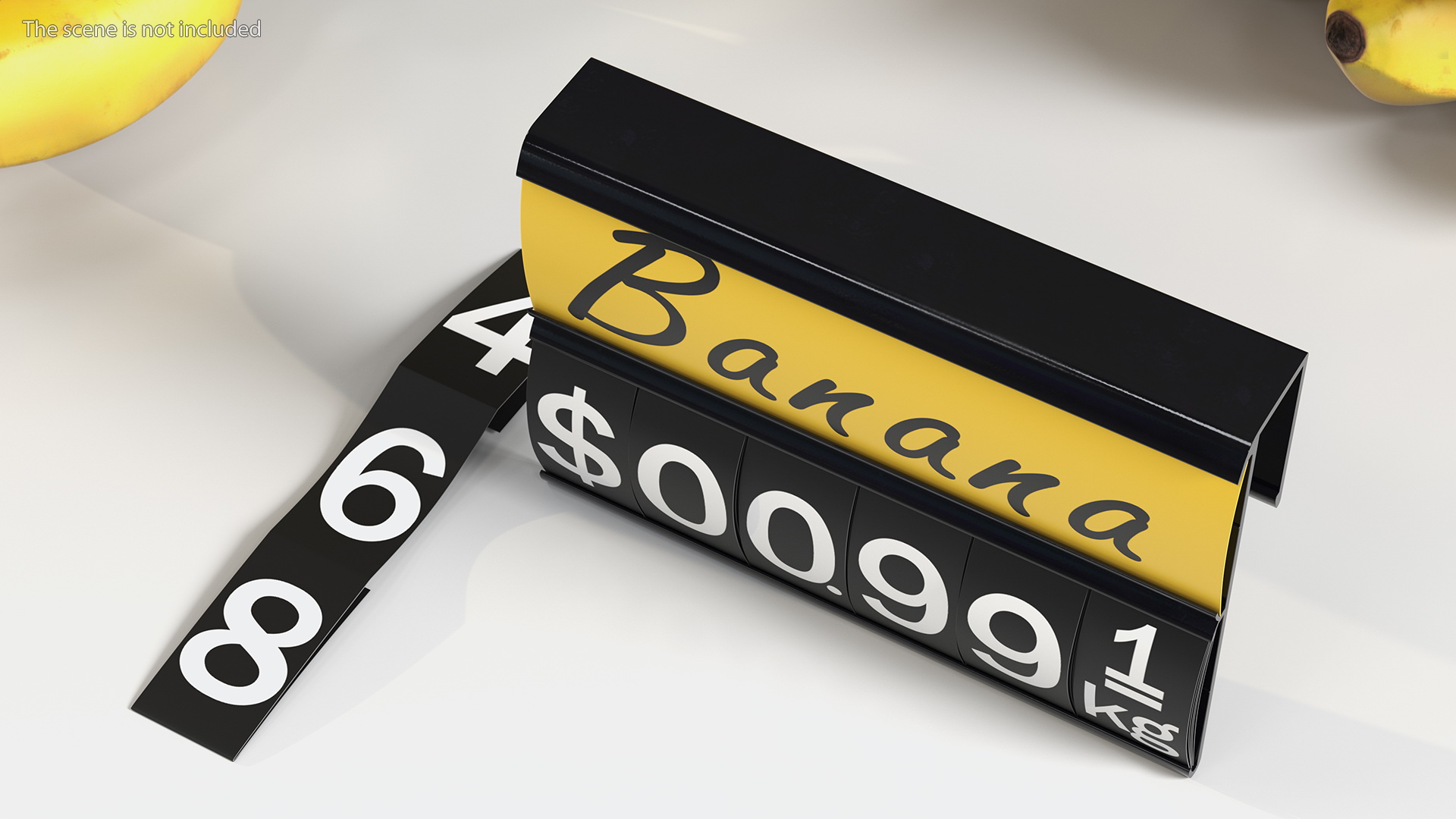3D model Black Plastic Price Tag with Erasable Display