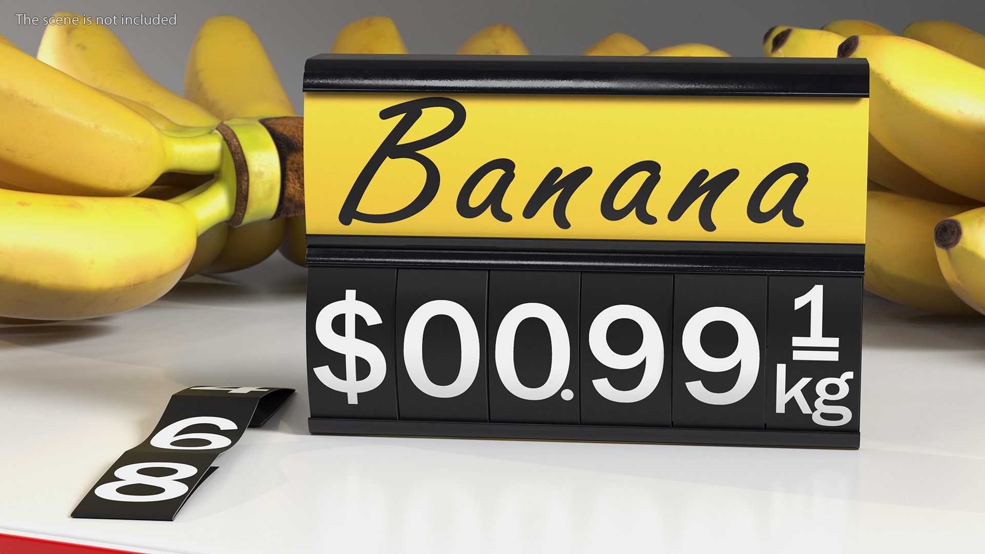 3D model Black Plastic Price Tag with Erasable Display