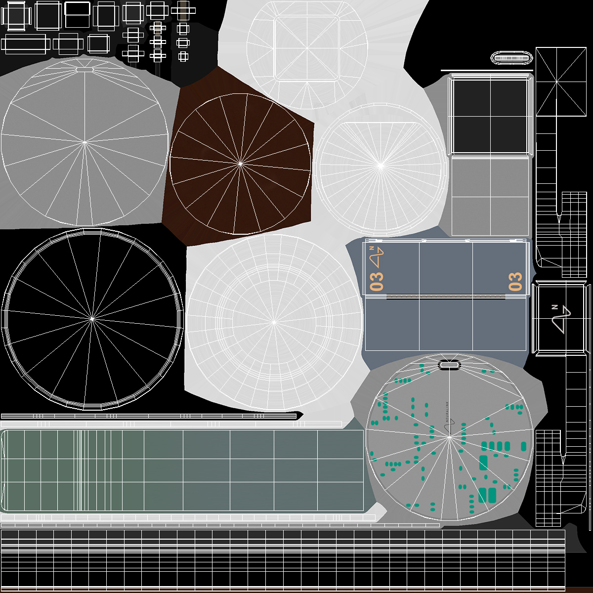 3D Neuralink Chip Layout