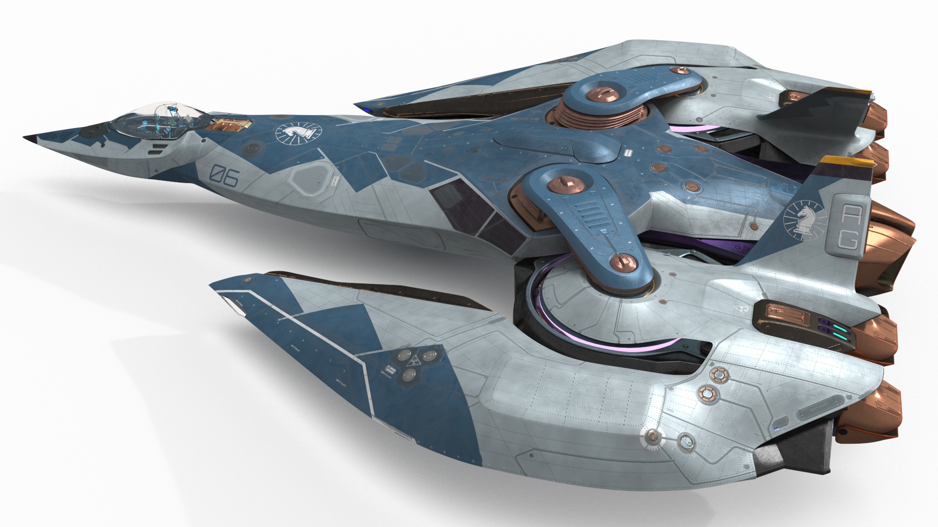 Sci Fi Fighter in Flight 3D model