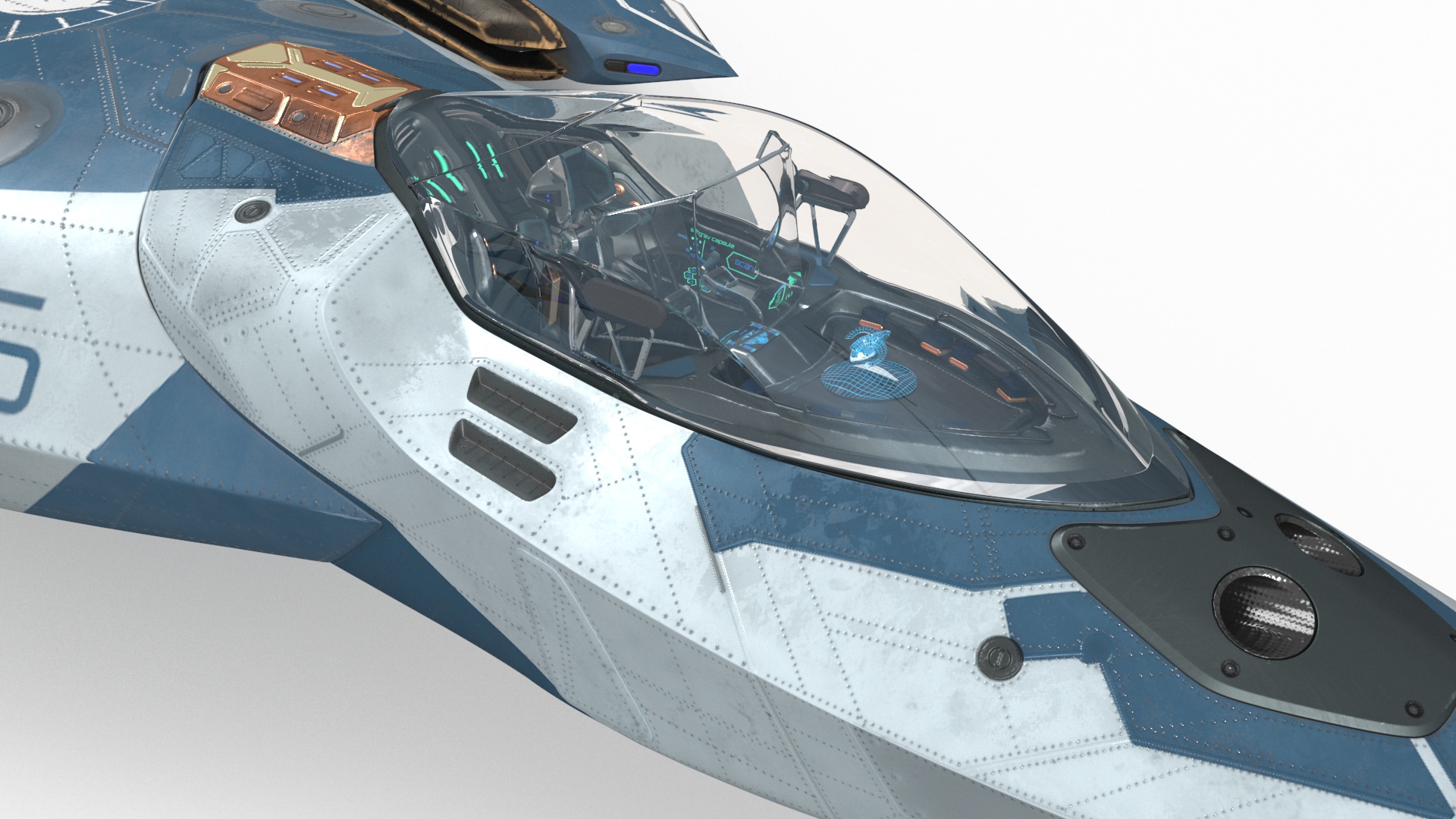 Sci Fi Fighter in Flight 3D model
