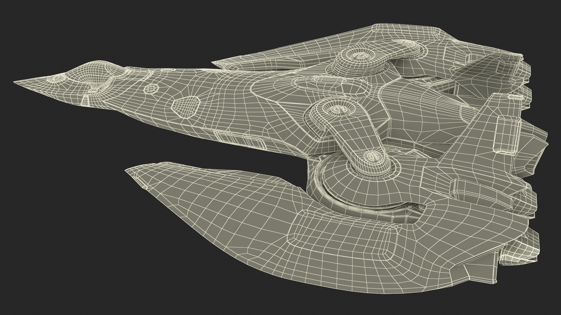 Sci Fi Fighter in Flight 3D model