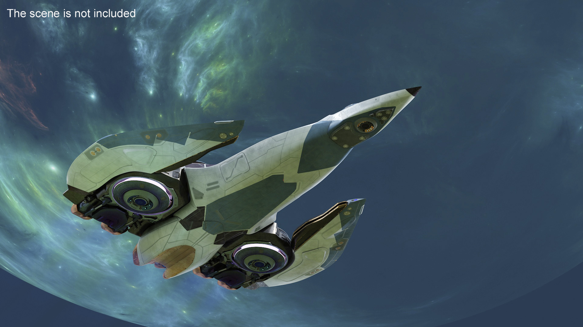 Sci Fi Fighter in Flight 3D model
