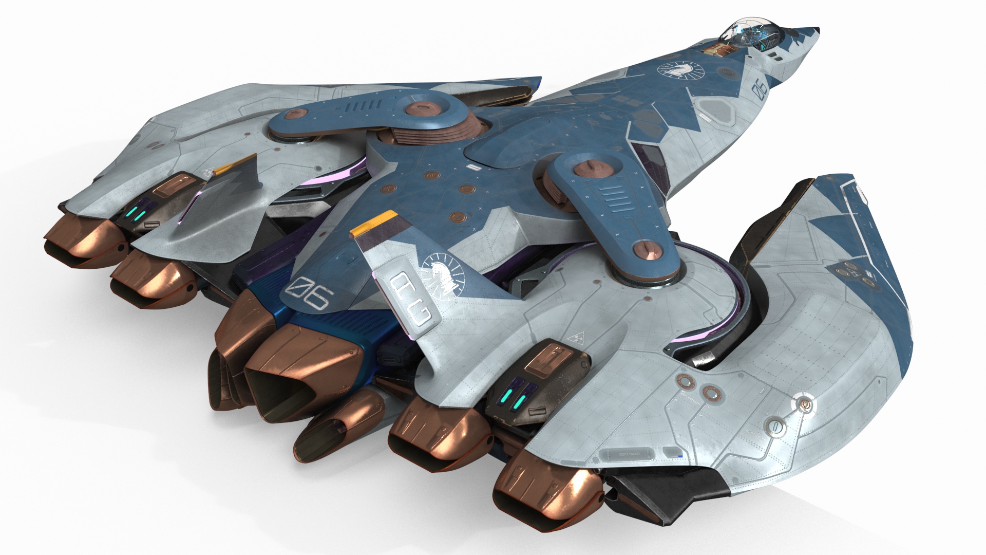 Sci Fi Fighter in Flight 3D model