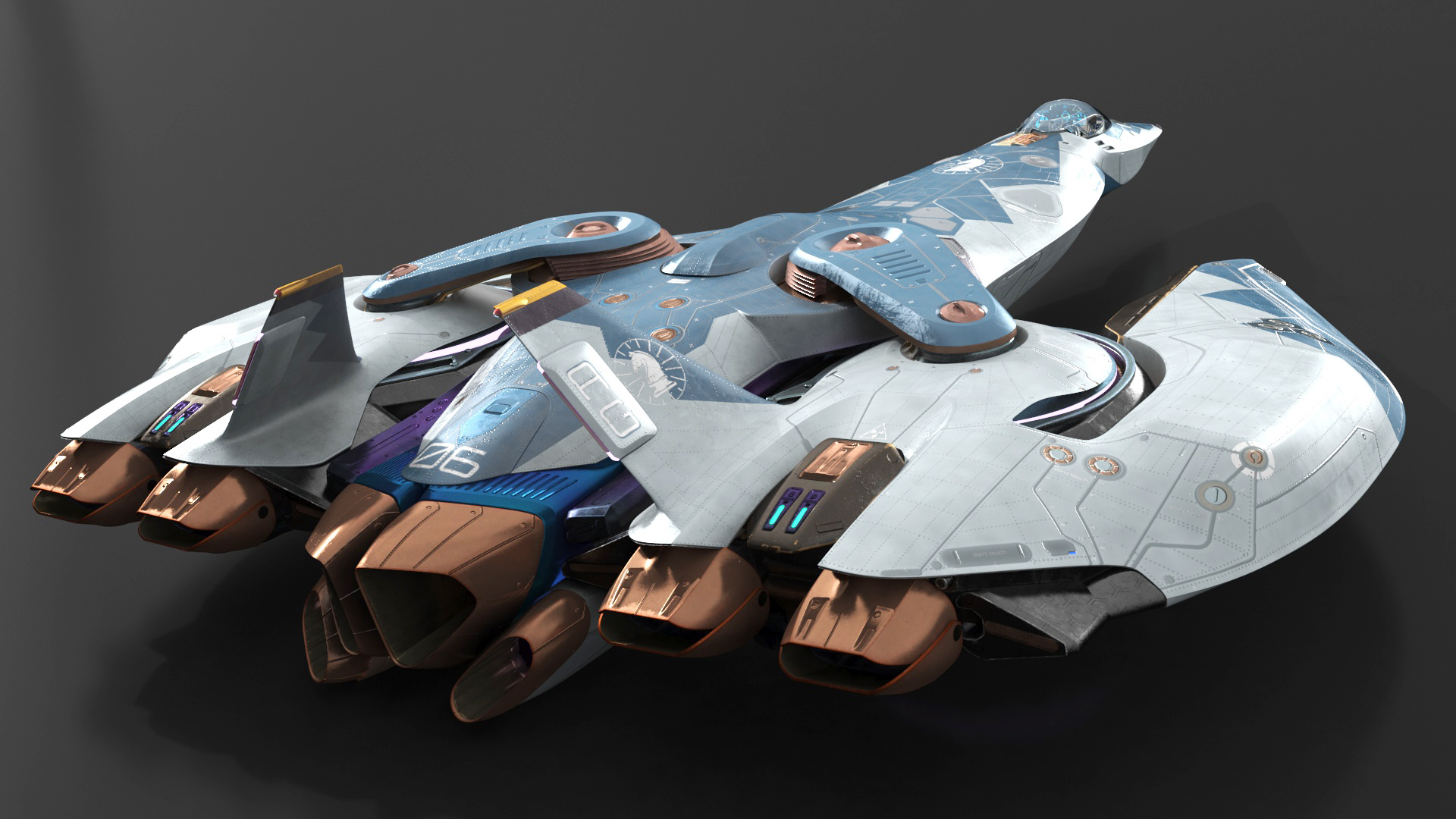 Sci Fi Fighter in Flight 3D model