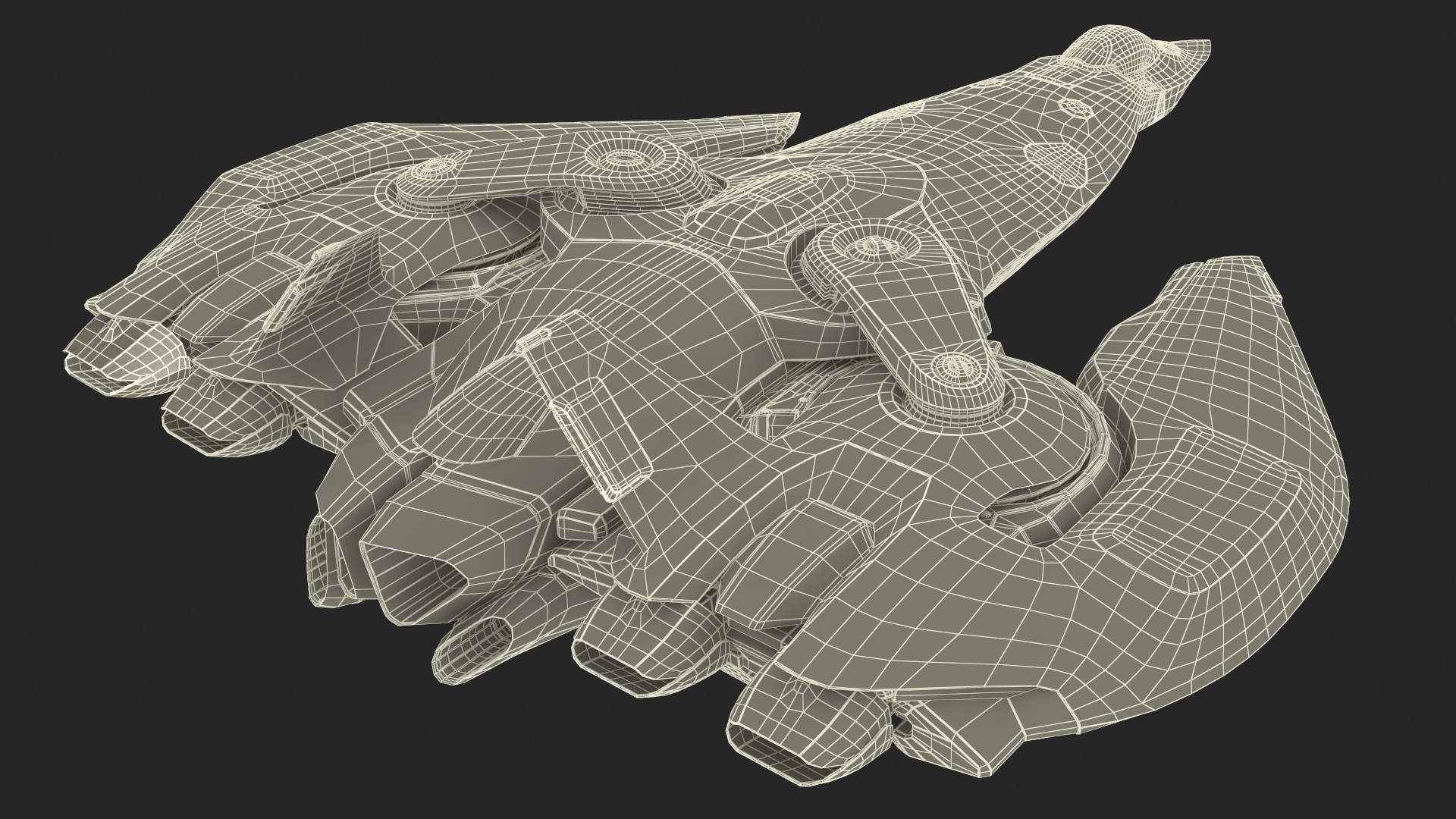 Sci Fi Fighter in Flight 3D model