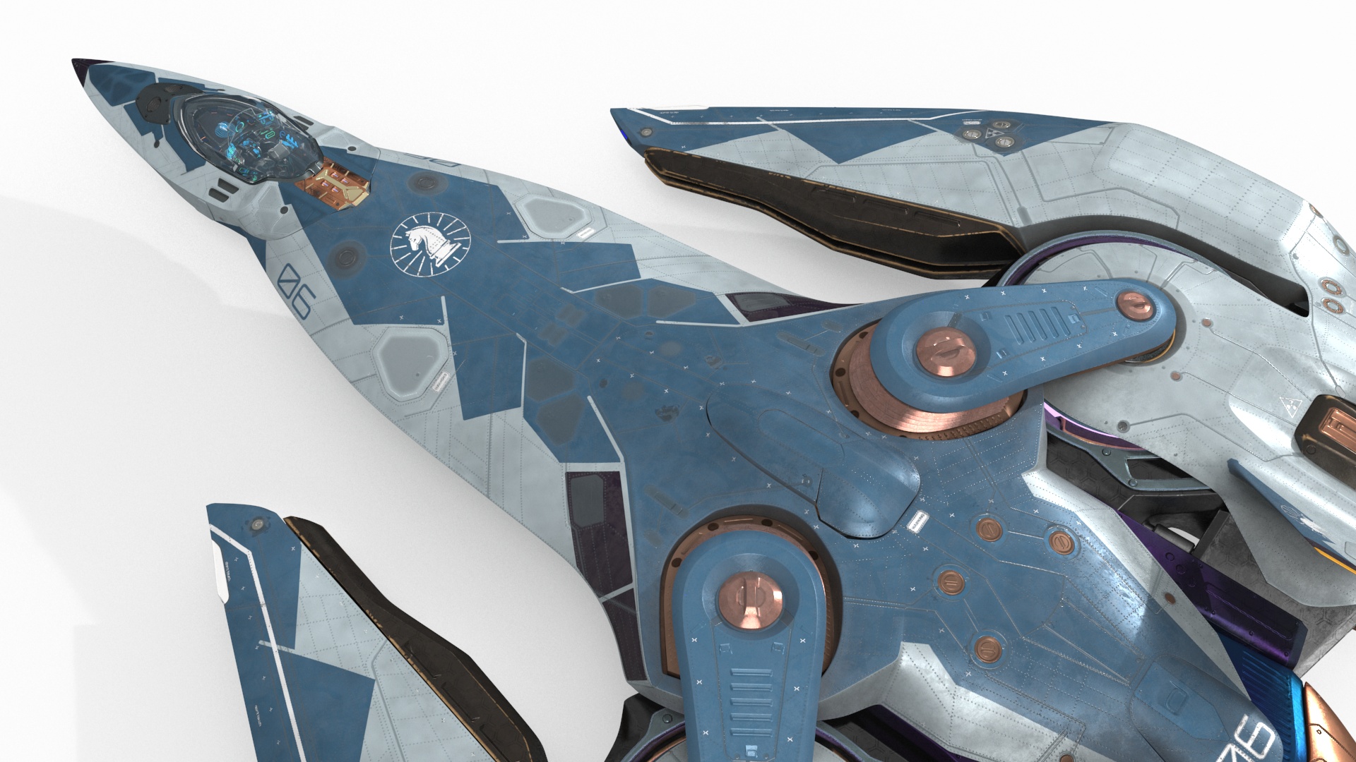 Sci Fi Fighter in Flight 3D model