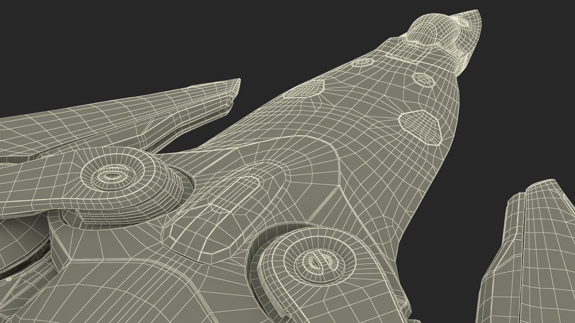 Sci Fi Fighter in Flight 3D model