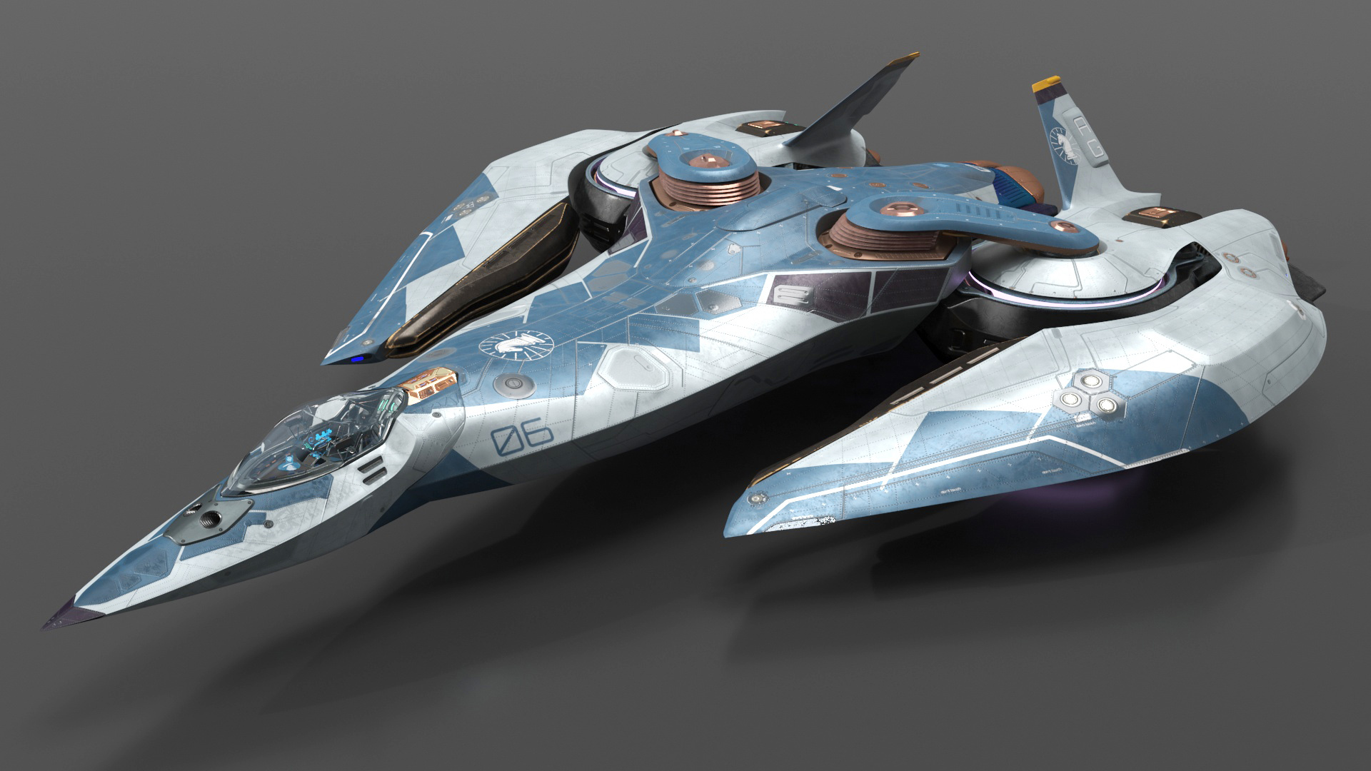 Sci Fi Fighter in Flight 3D model