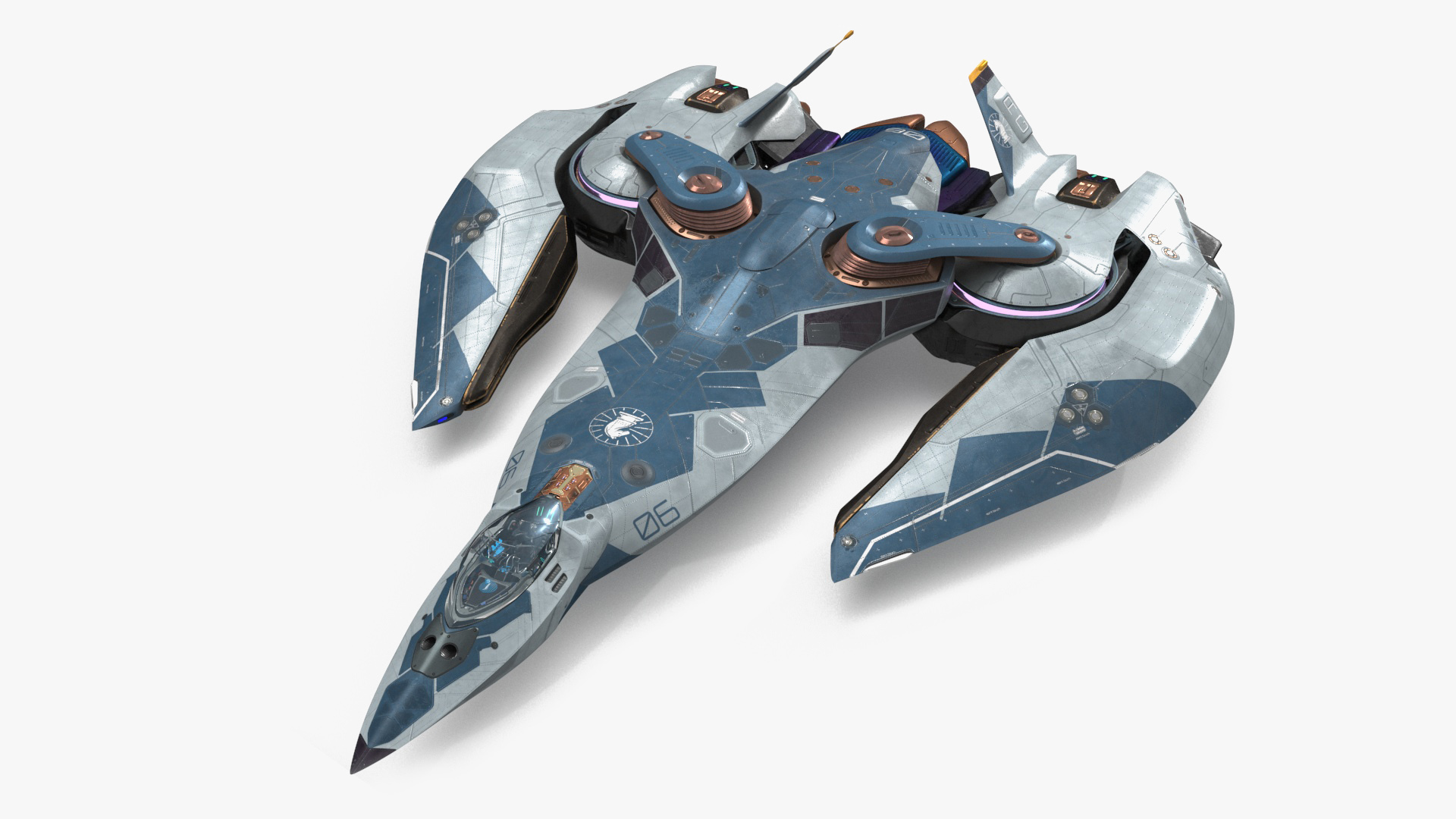 Sci Fi Fighter in Flight 3D model